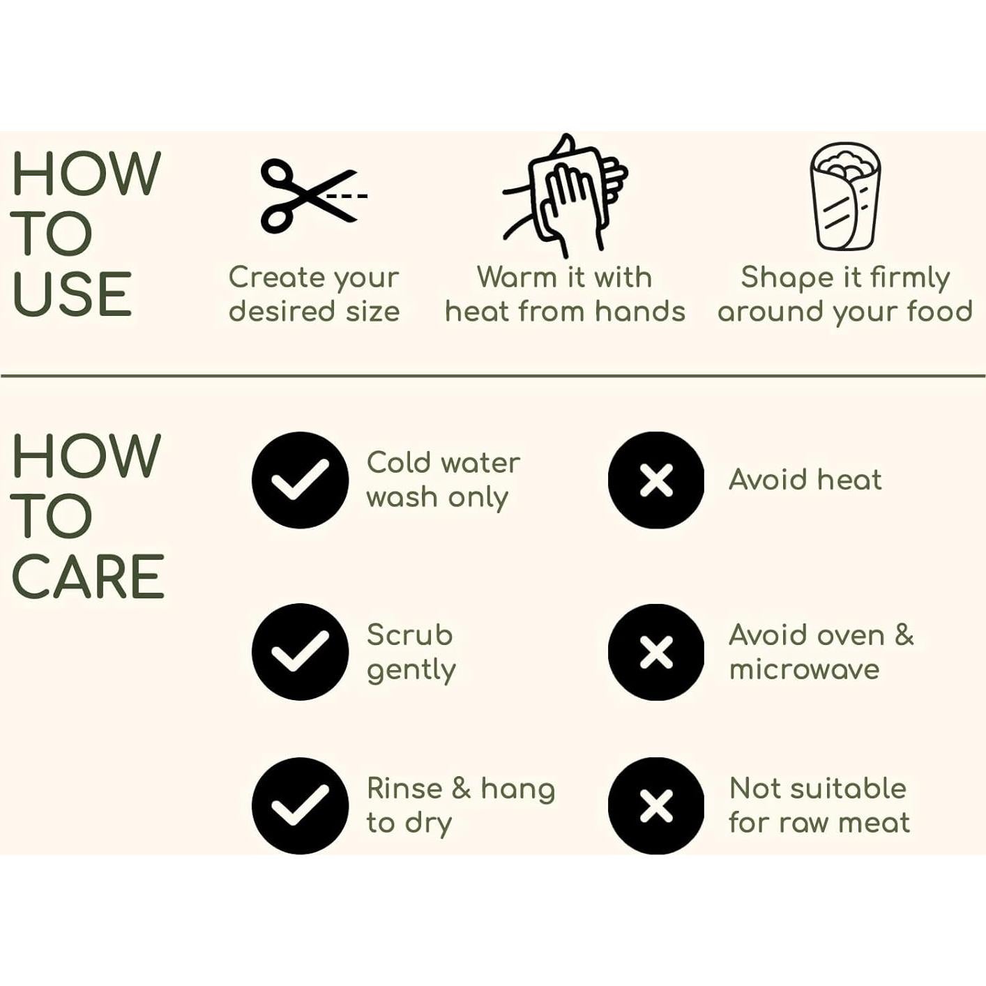 Truebee Rollos de Envoltura de Alimentos Ecológicos 33x140 cm