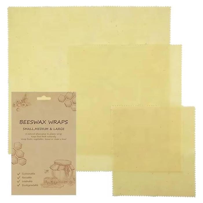 Envolturas de Cera de Abeja Reutilizables Genérica - 3 Tamaños
