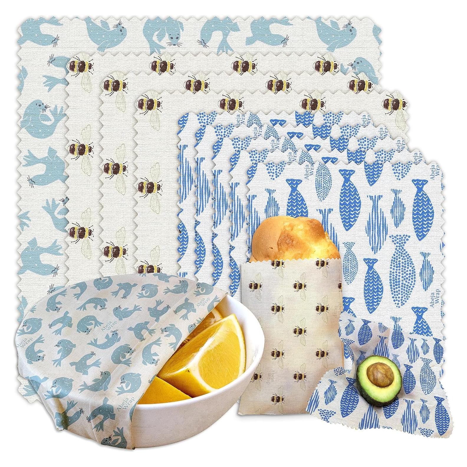 Envolturas de Cera de Abeja Reutilizables 9 Pack - abejawrap