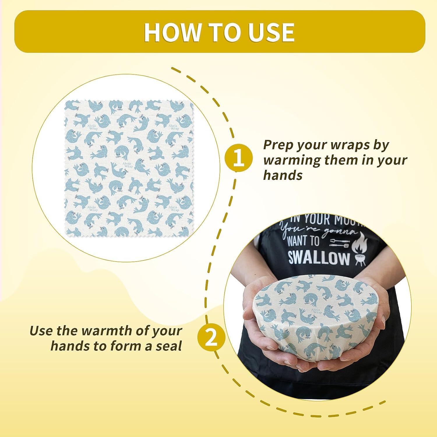 Envolturas de Cera de Abeja Reutilizables 9 Pack - abejawrap