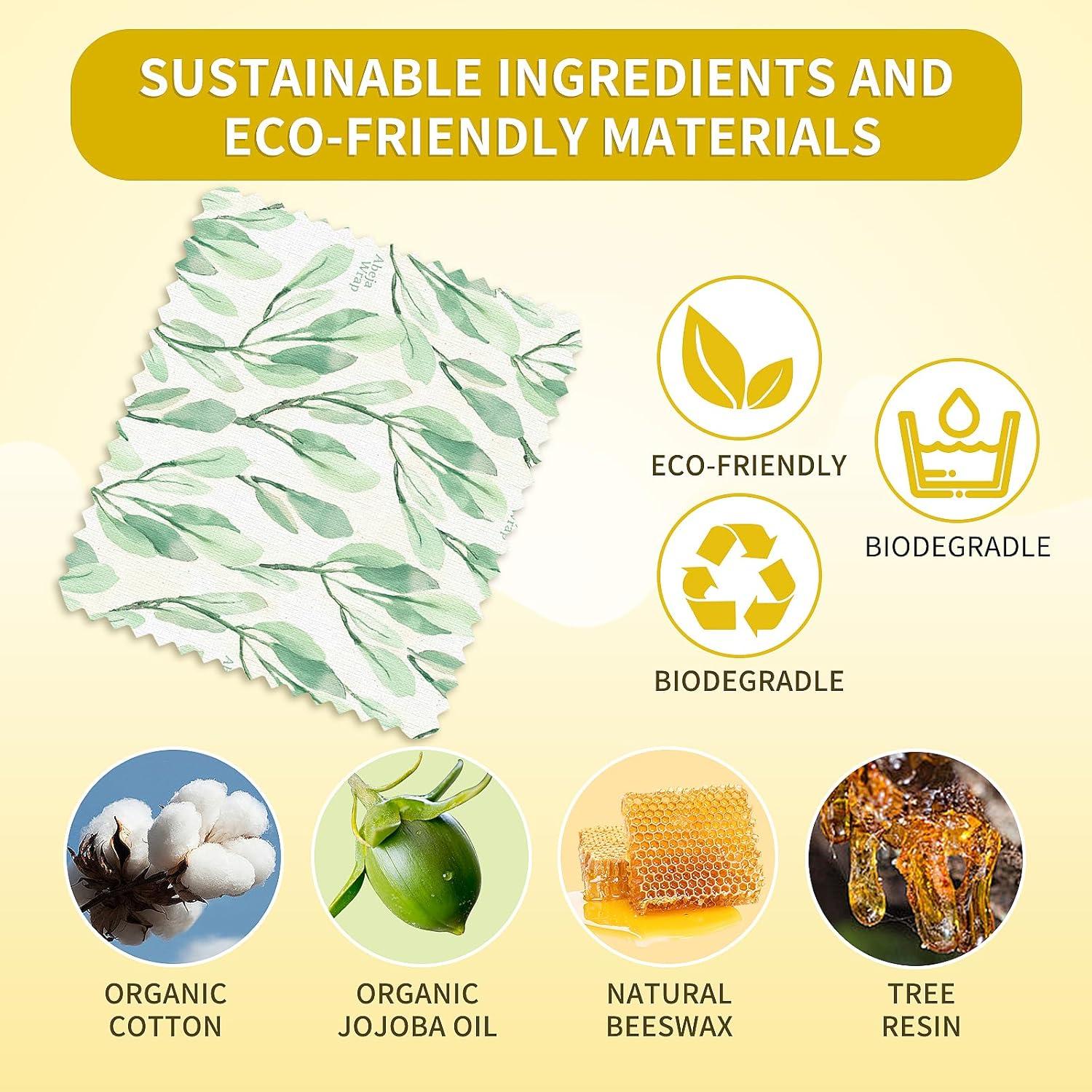 Juego de Envolturas de Cera de Abeja Abejawrap 9 Piezas Orgánico