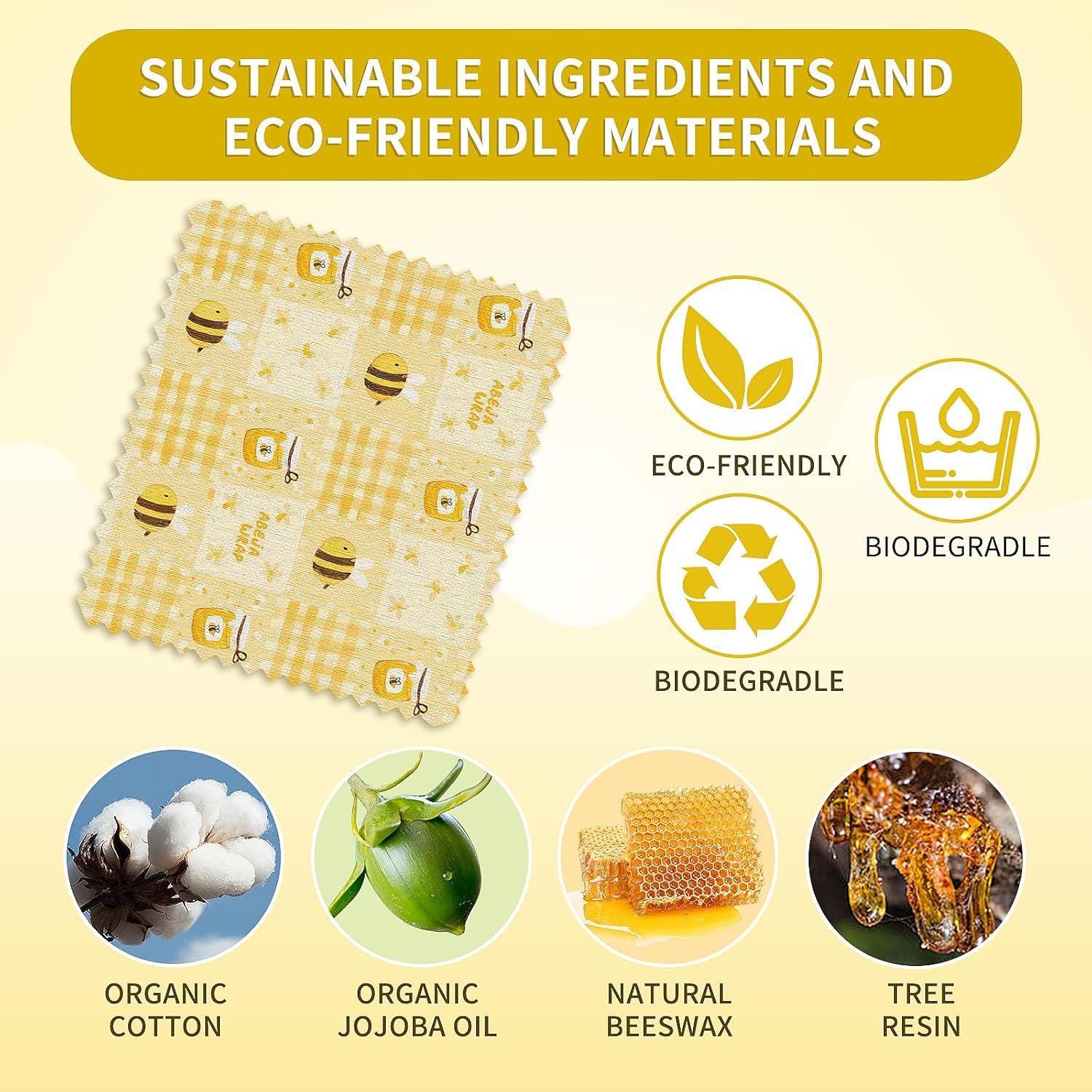 Envolturas de Cera de Abeja 9-Pack Abejawrap - Reutilizables