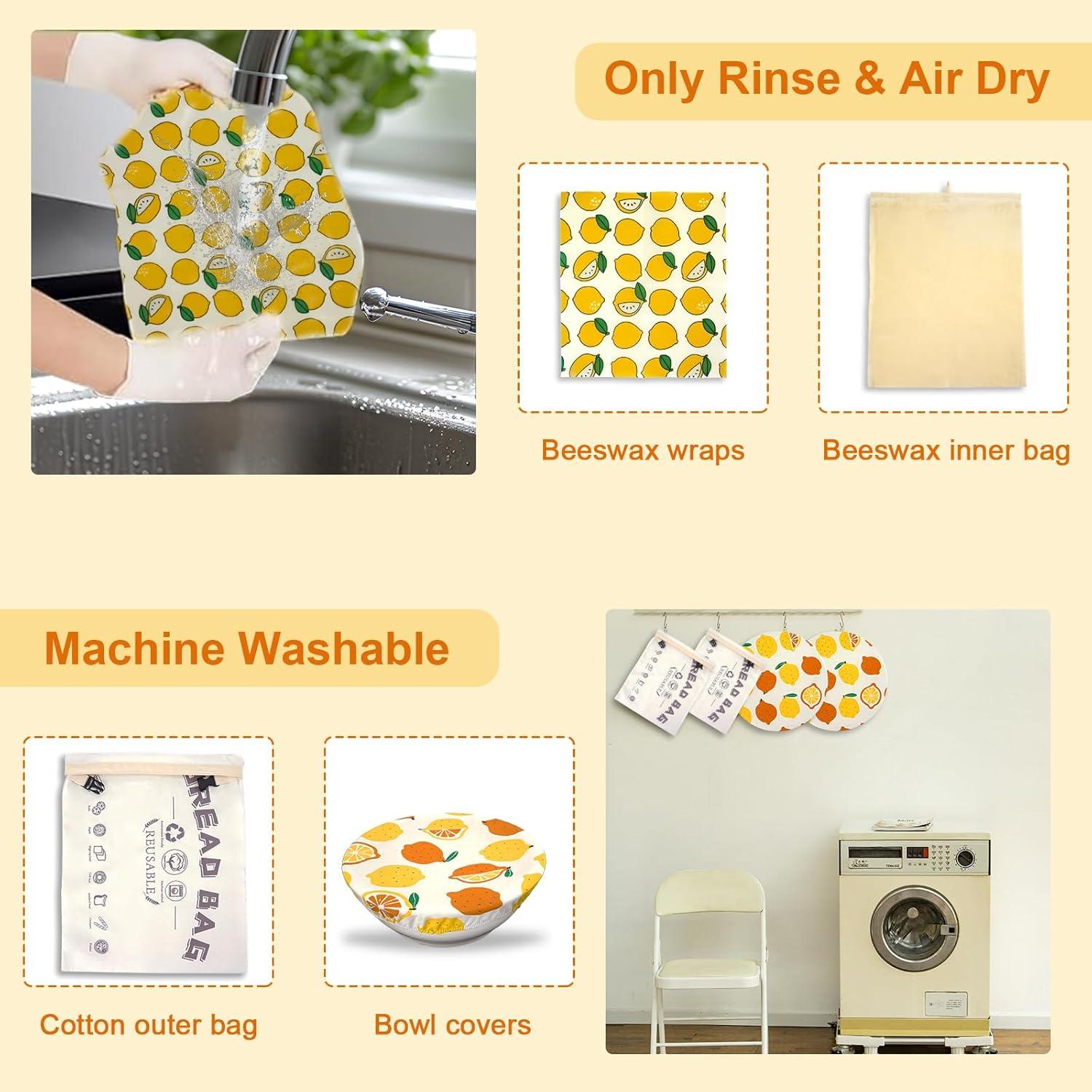 Kit de Inicio 7 en 1 de Bolsas de Cera de Abeja HMAZAE