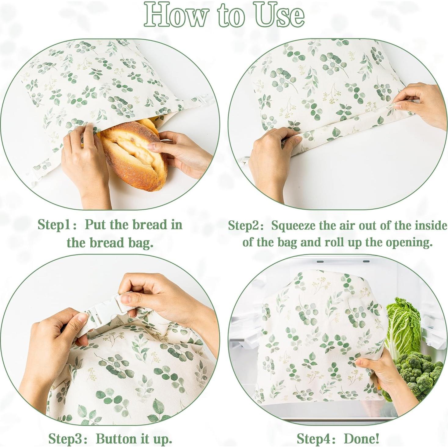 Bolsas de Pan de Cera de Abeja GQIRIL 2 Piezas 47.4x42.4cm