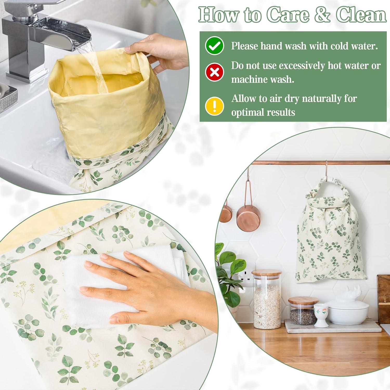 Bolsas de Pan de Cera de Abeja GQIRIL 2 Piezas 47.4x42.4cm