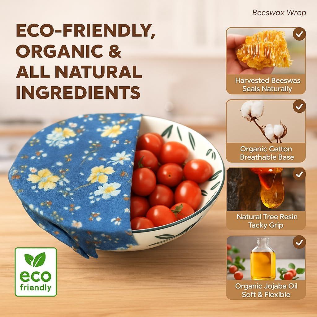 Envolturas de Cera de Abeja PURIME 9-Pack Ecológicas 35.56x27.94cm