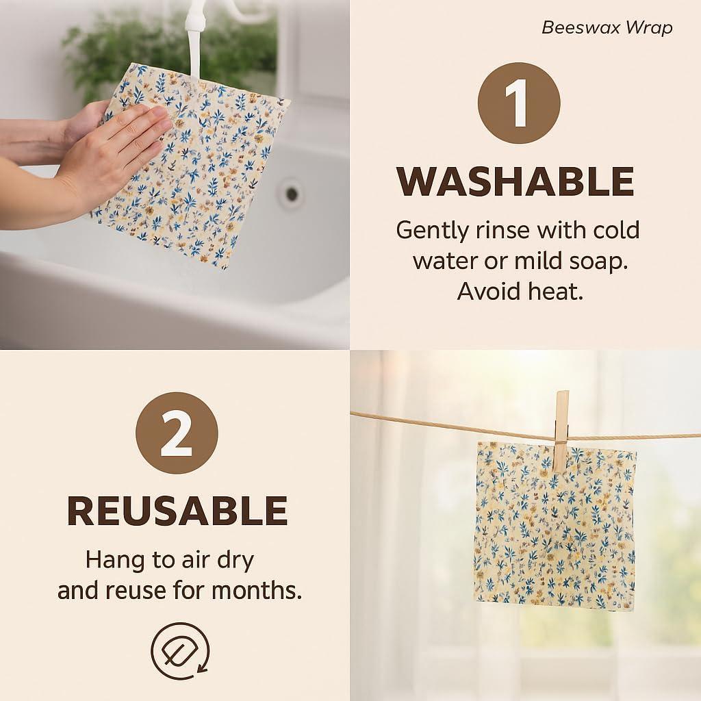 Envolturas de Cera de Abeja PURIME 9-Pack Ecológicas 35.56x27.94cm