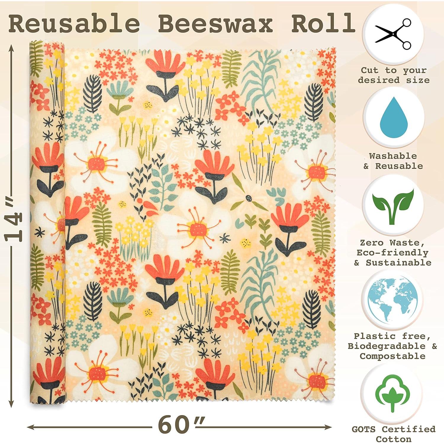 Rollo de Cera de Abeja Reutilizable Bee Carefree 35.56x152.4cm