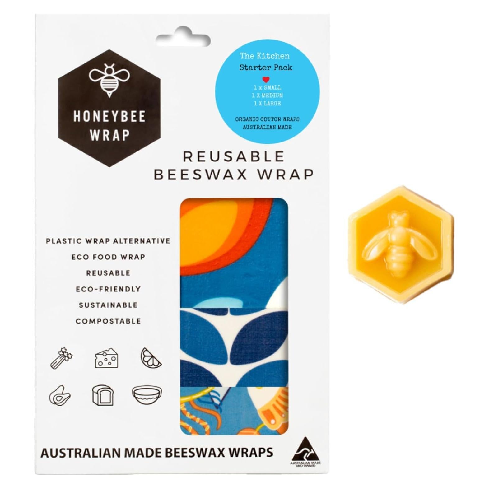 Envolturas de Cera de Abeja Honeybee - Paquete de 3 Tamaños