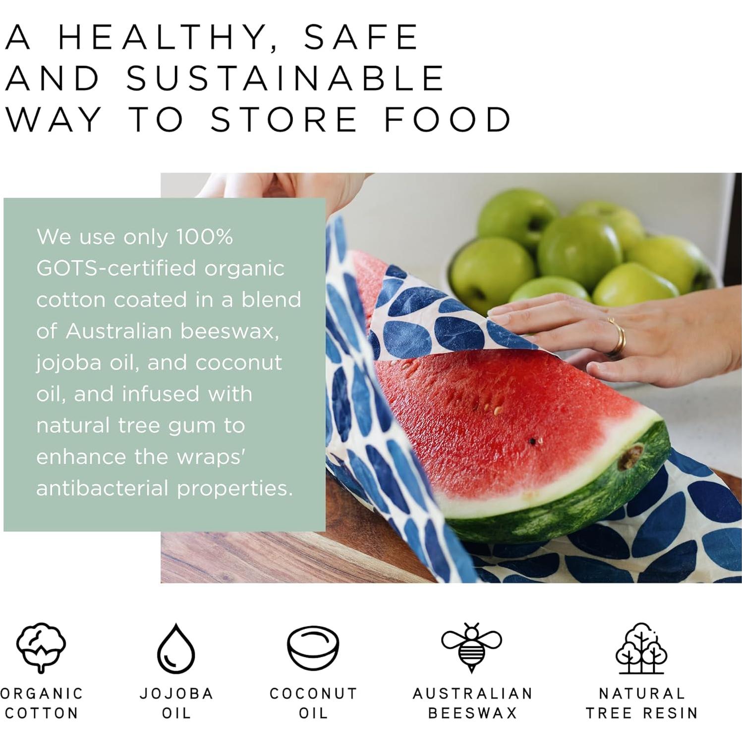 Envolturas de Cera de Abeja Honeybee - Paquete de 3 Tamaños