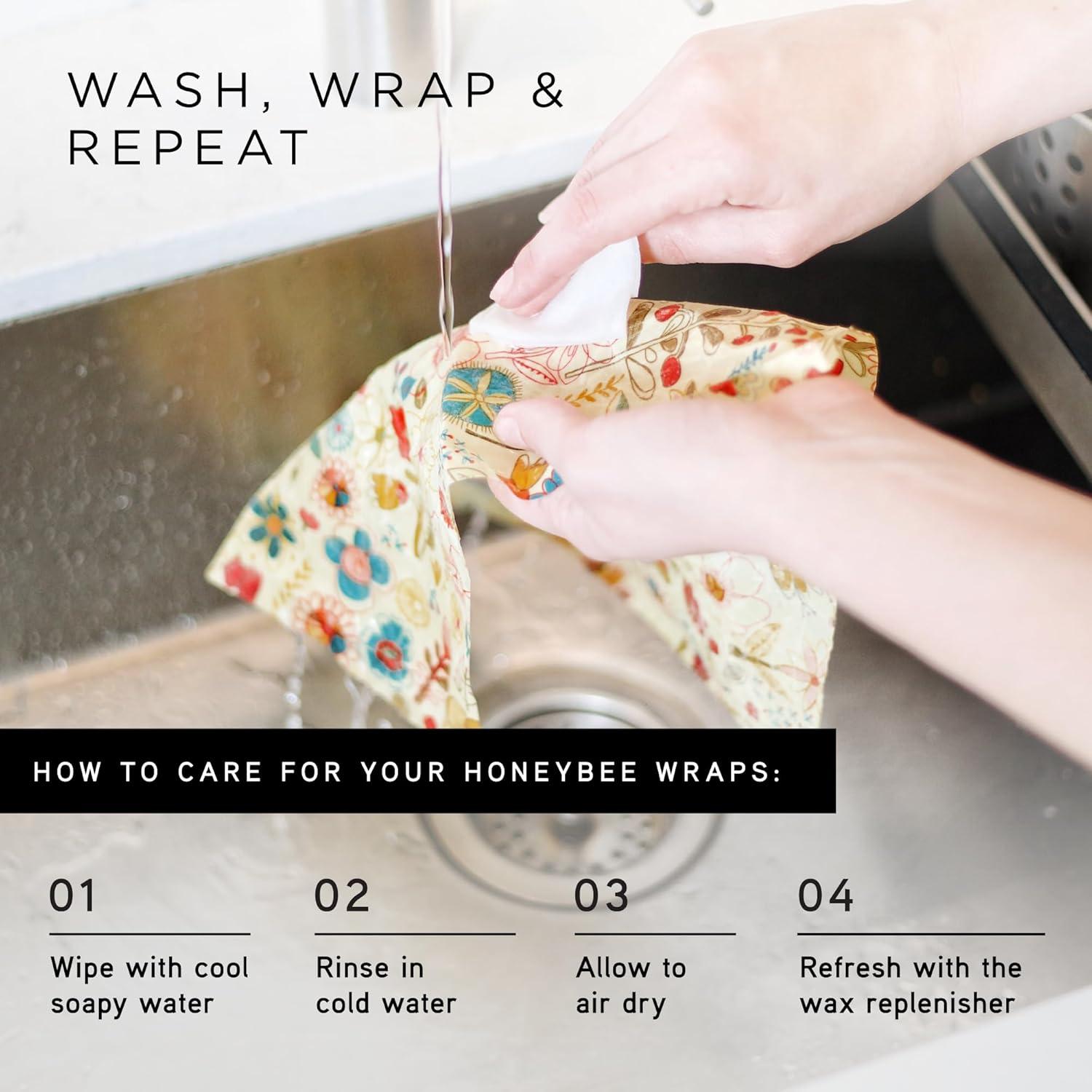 Envolturas de Cera de Abeja Honeybee - Paquete de 3 Tamaños