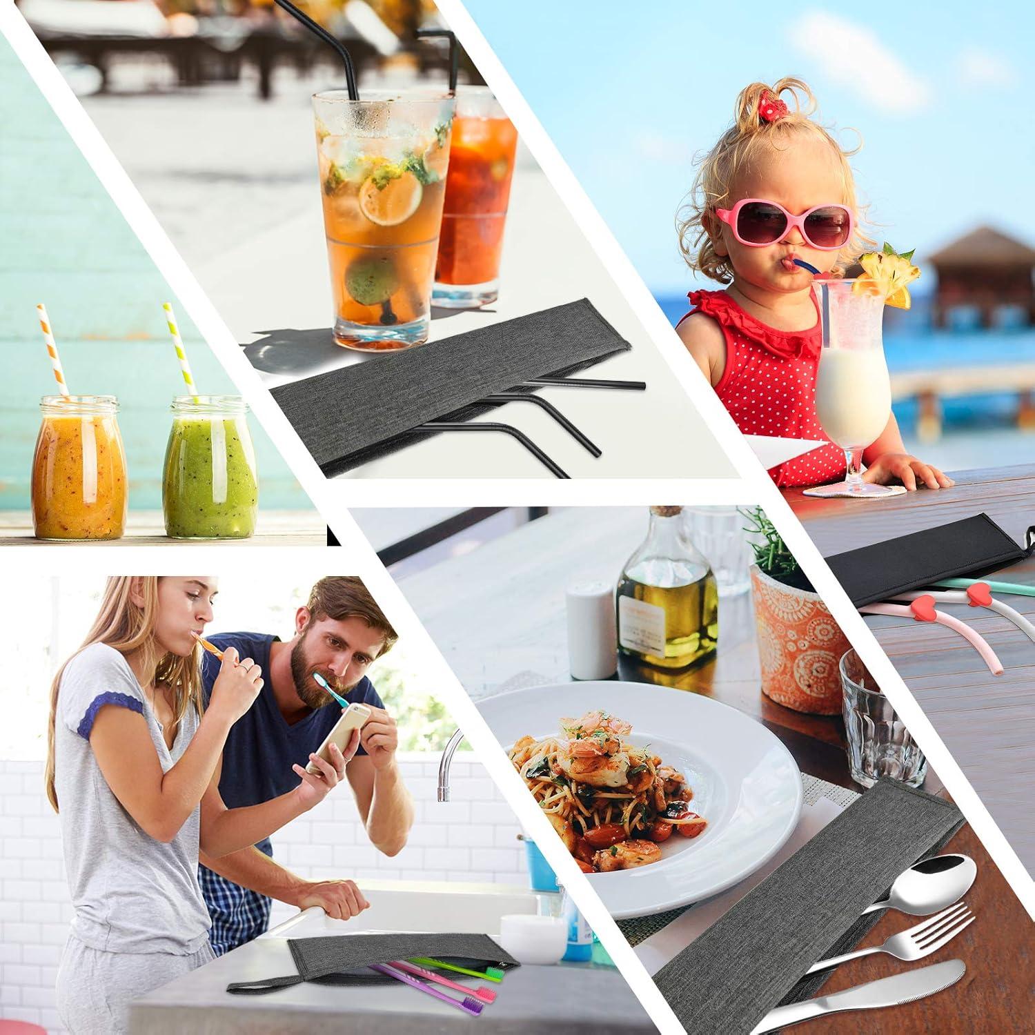 Funda Reutilizable para Pajitas Aosbos - Aluminio Grado Alimentario