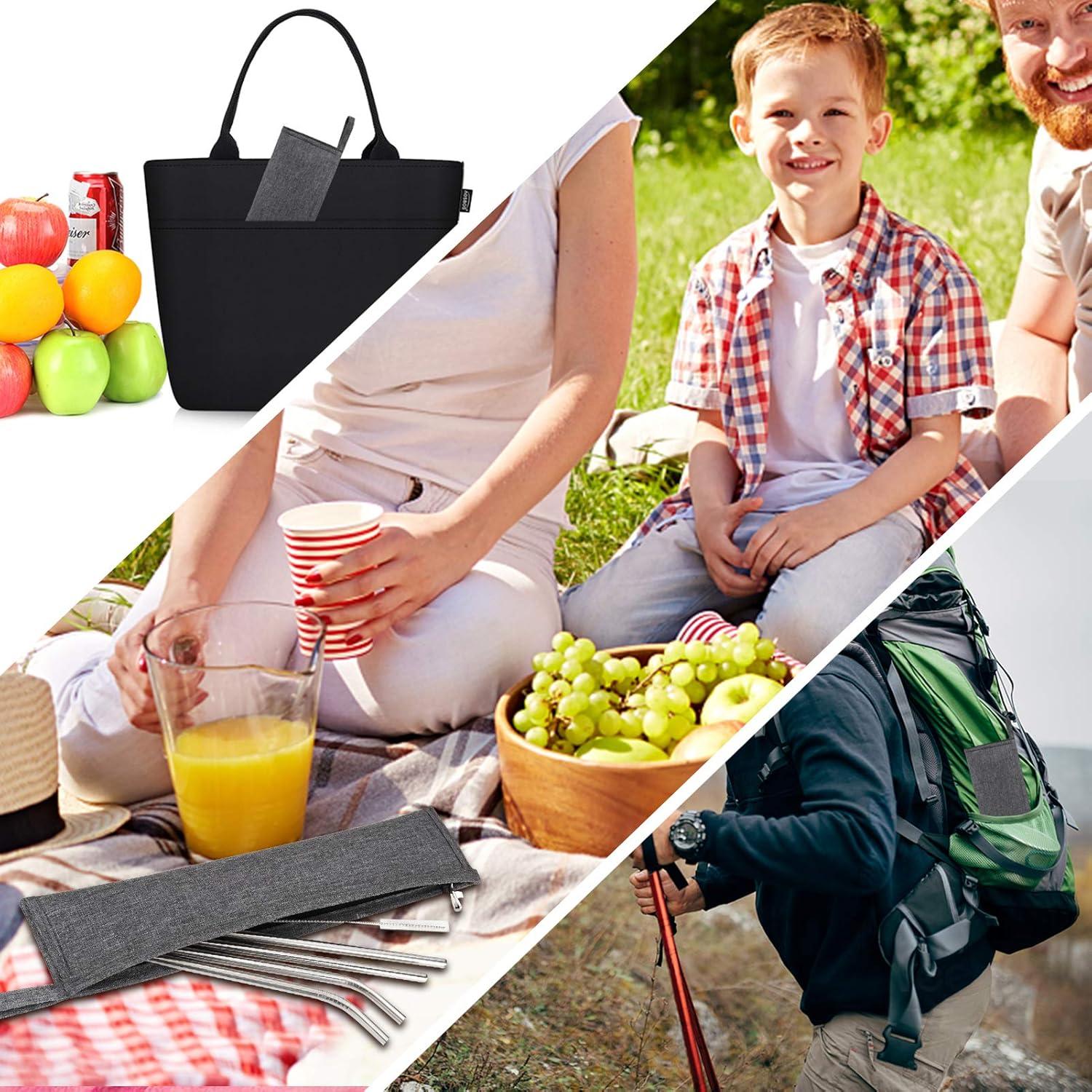 Funda Reutilizable para Pajitas Aosbos - Aluminio Grado Alimentario