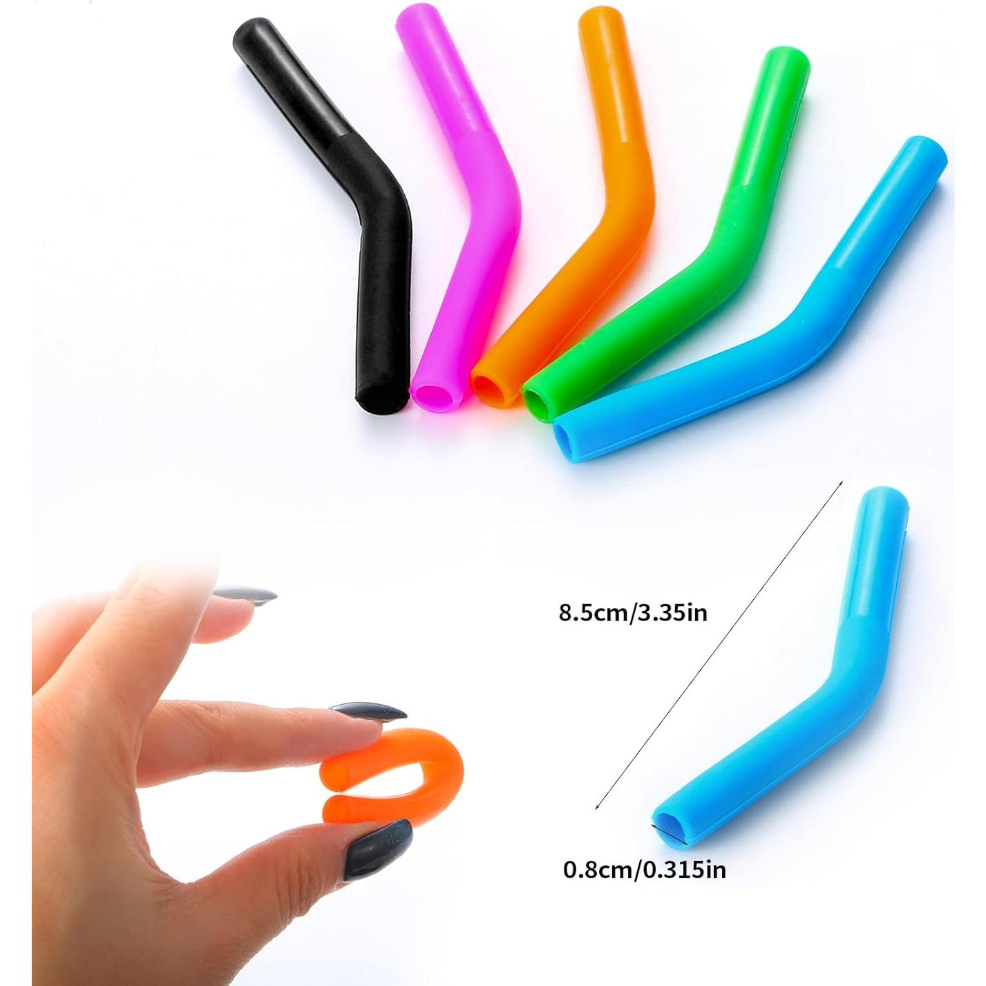 Set de 10 Popotes Metálicos Reutilizables Lazycorner 21.6 cm