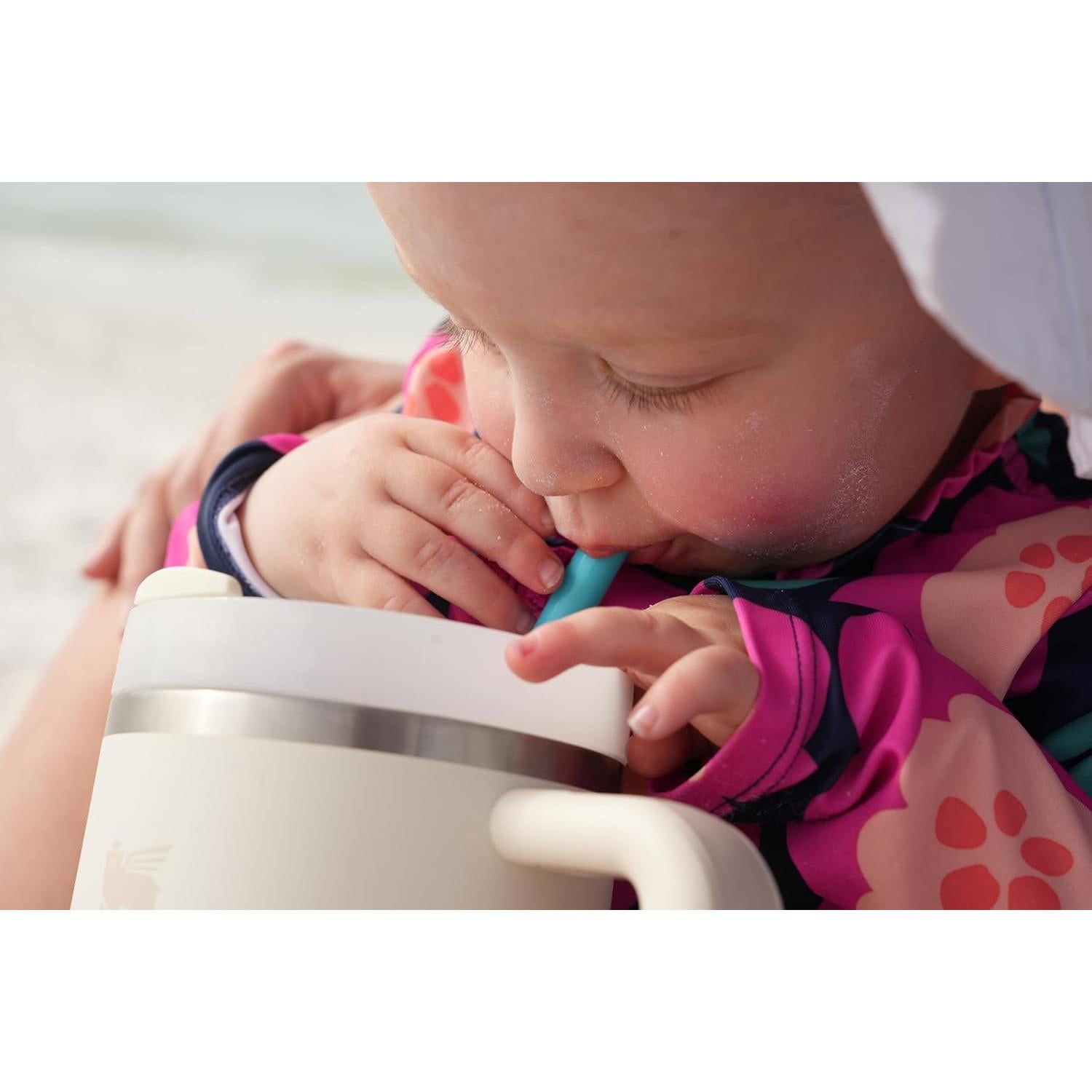 Popotes de Silicona Reutilizables Softy 30.48 cm para Tazas Stanley