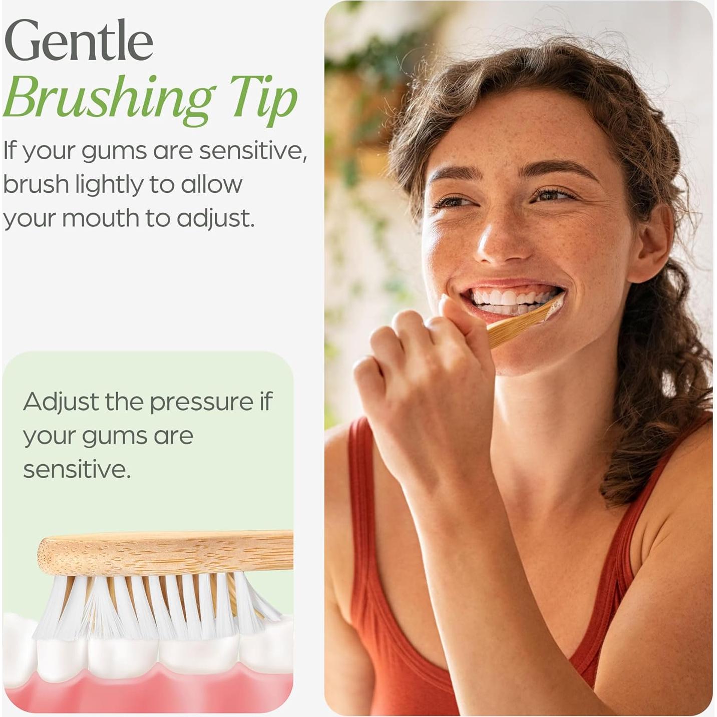 Cepillos de Dientes de Bambú VIVAGO - Paquete de 10 Unidades