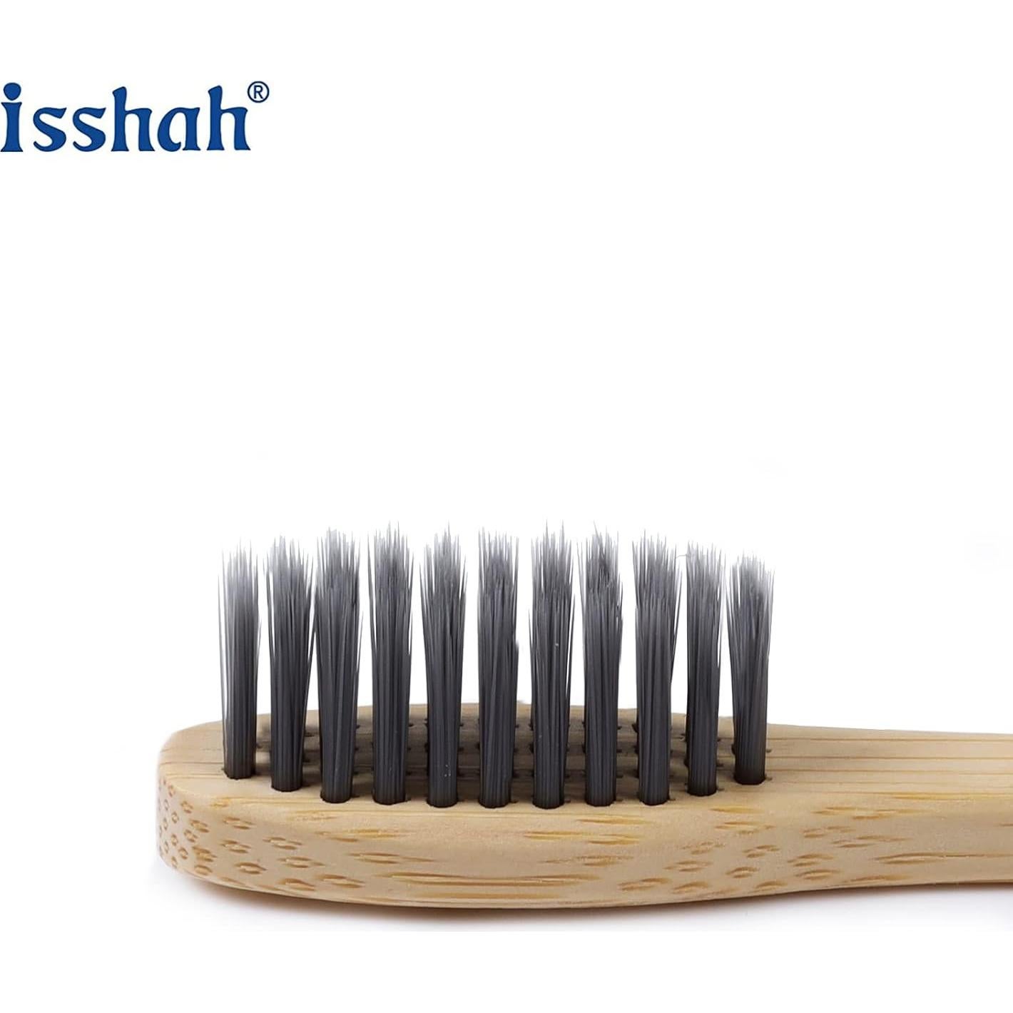 Cepillos de Dientes de Bambú Natural Isshah - Paquete de 12