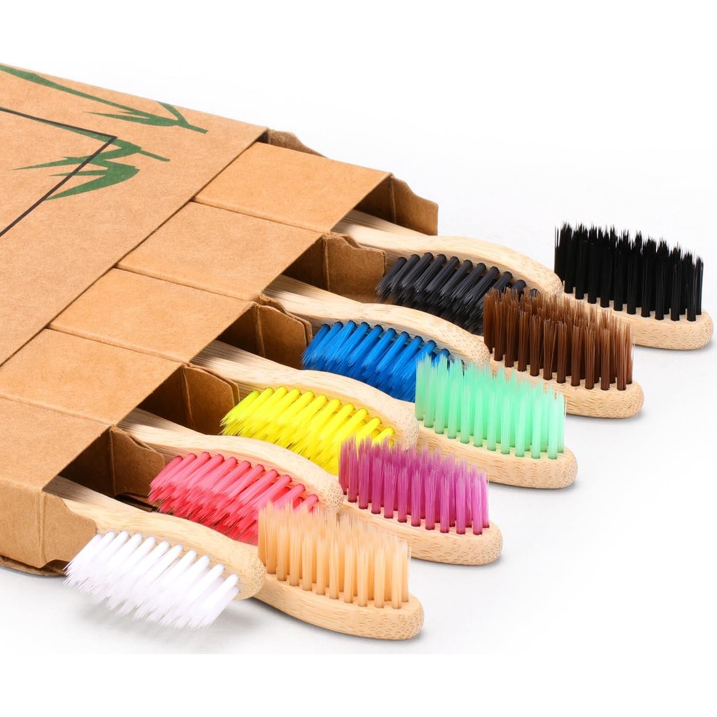 Cepillo de Dientes de Bambú Virgin Forest 10 Unidades Cerdas Suaves