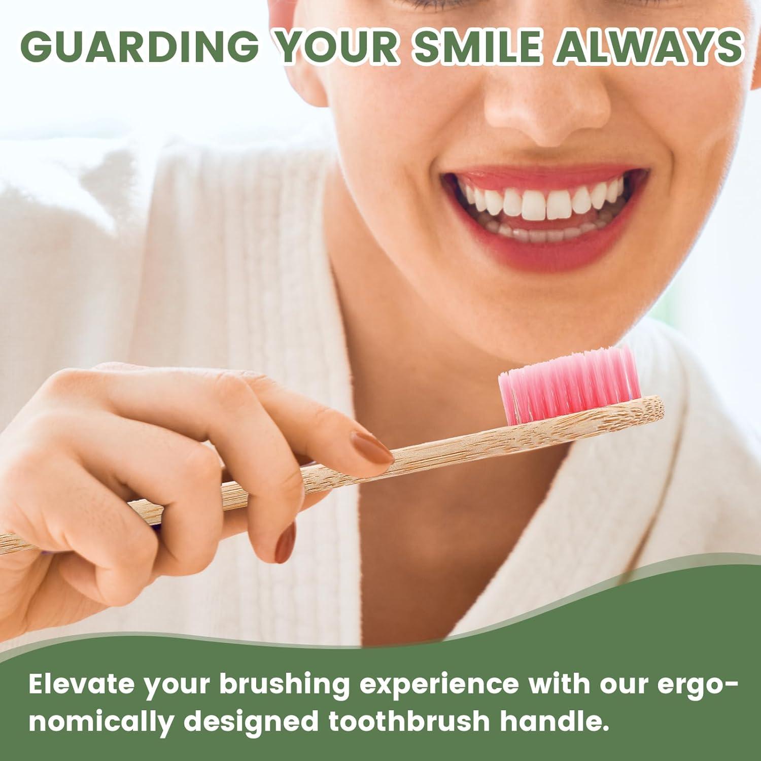 30 Cepillos de Dientes de Bambú Navona, Suaves y Ecológicos