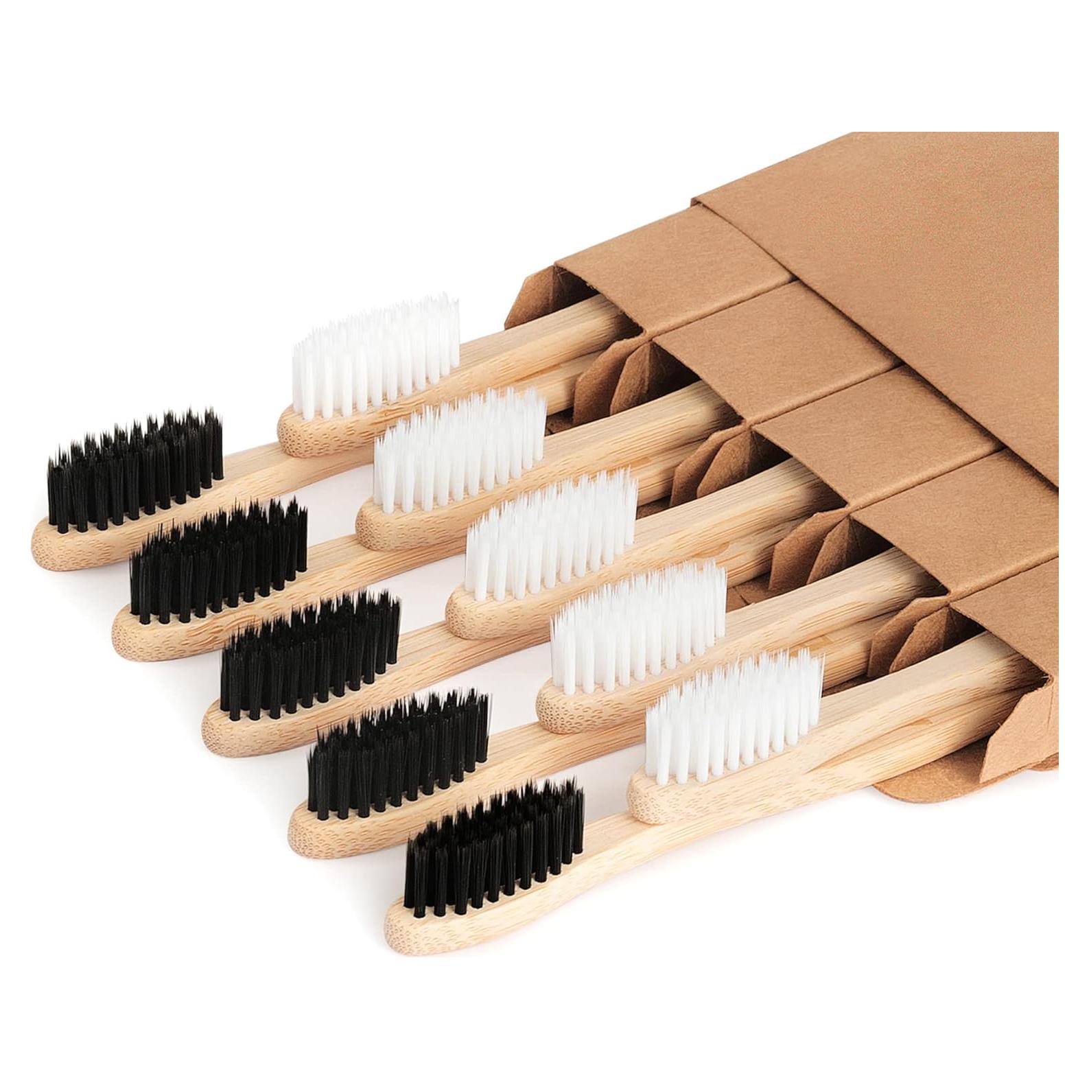 Cepillos de Dientes de Bambú Biodegradables Nuduko - 10 Piezas