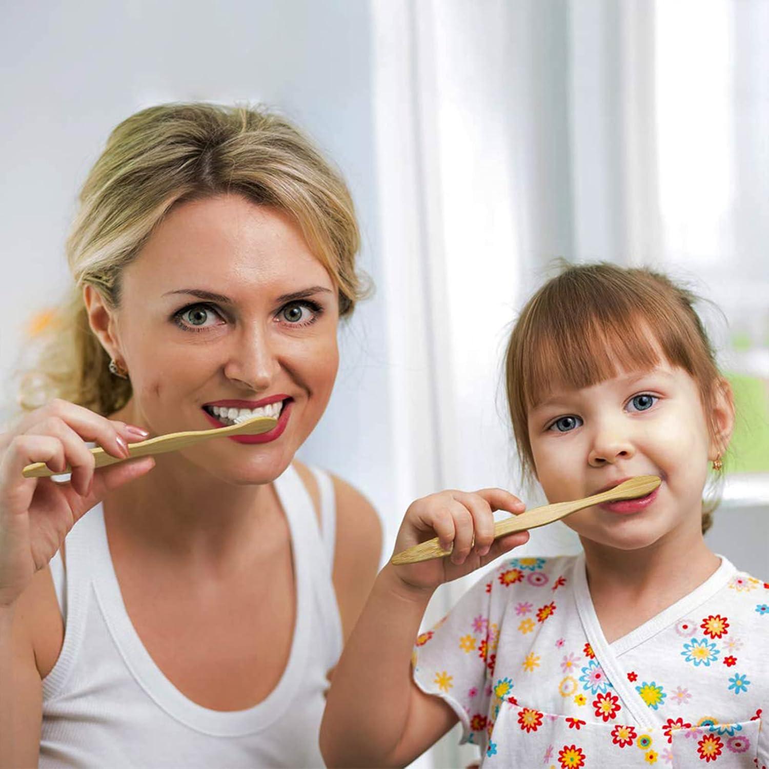 Cepillos de Dientes de Bambú Biodegradables Nuduko - 10 Piezas