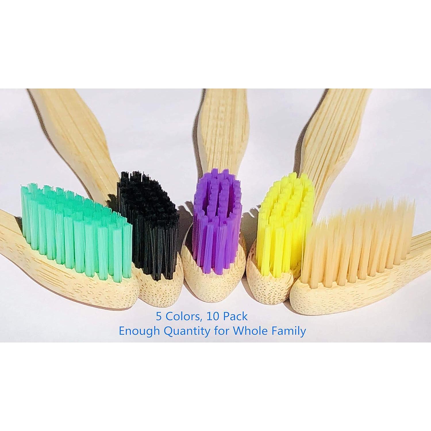 Cepillos de Dientes de Bambú Ecológicos Goaycer - Paquete de 10