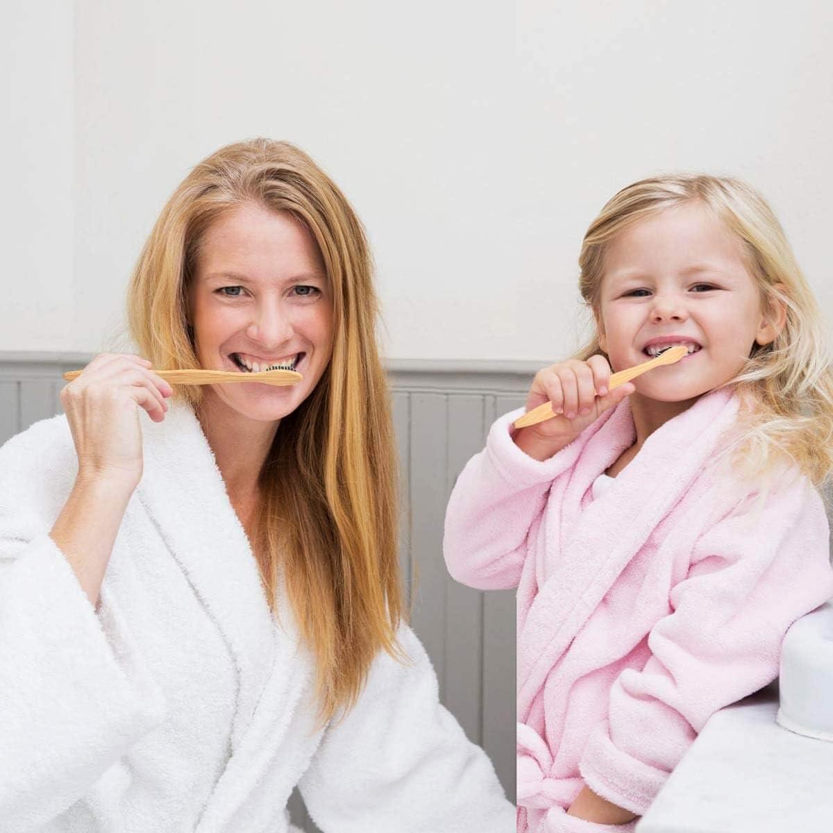 Cepillos de Dientes de Bambú Ecológicos Goaycer - Paquete de 10