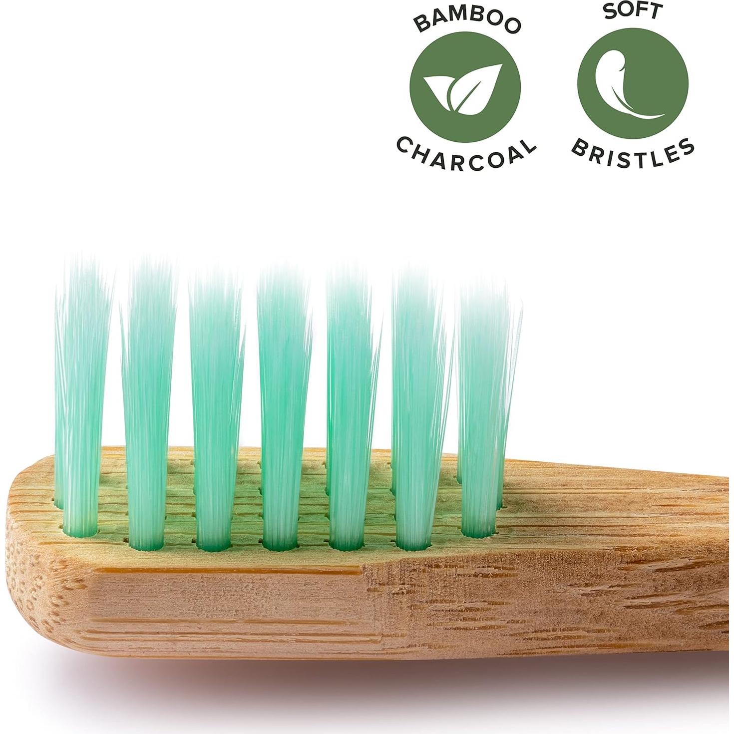 Set de Cepillos de Dientes de Bambú para Niños GREENZLA, 6 Piezas