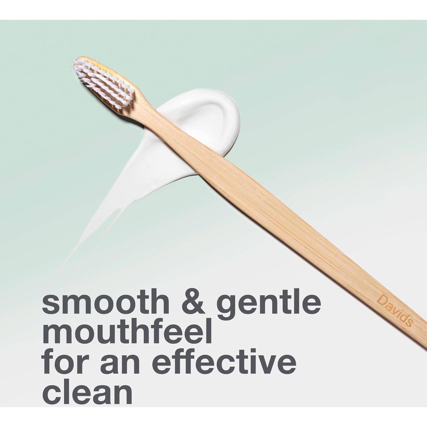 Cepillo de Dientes de Bambú Davids - Paquete de 3 Cerdas Suaves