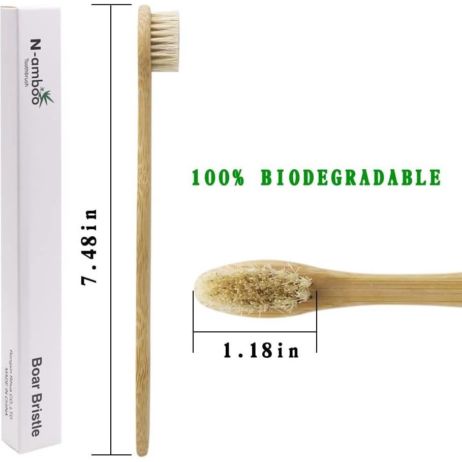 Cepillo de Dientes Ecológico N-amboo 8 Piezas Biodegradables