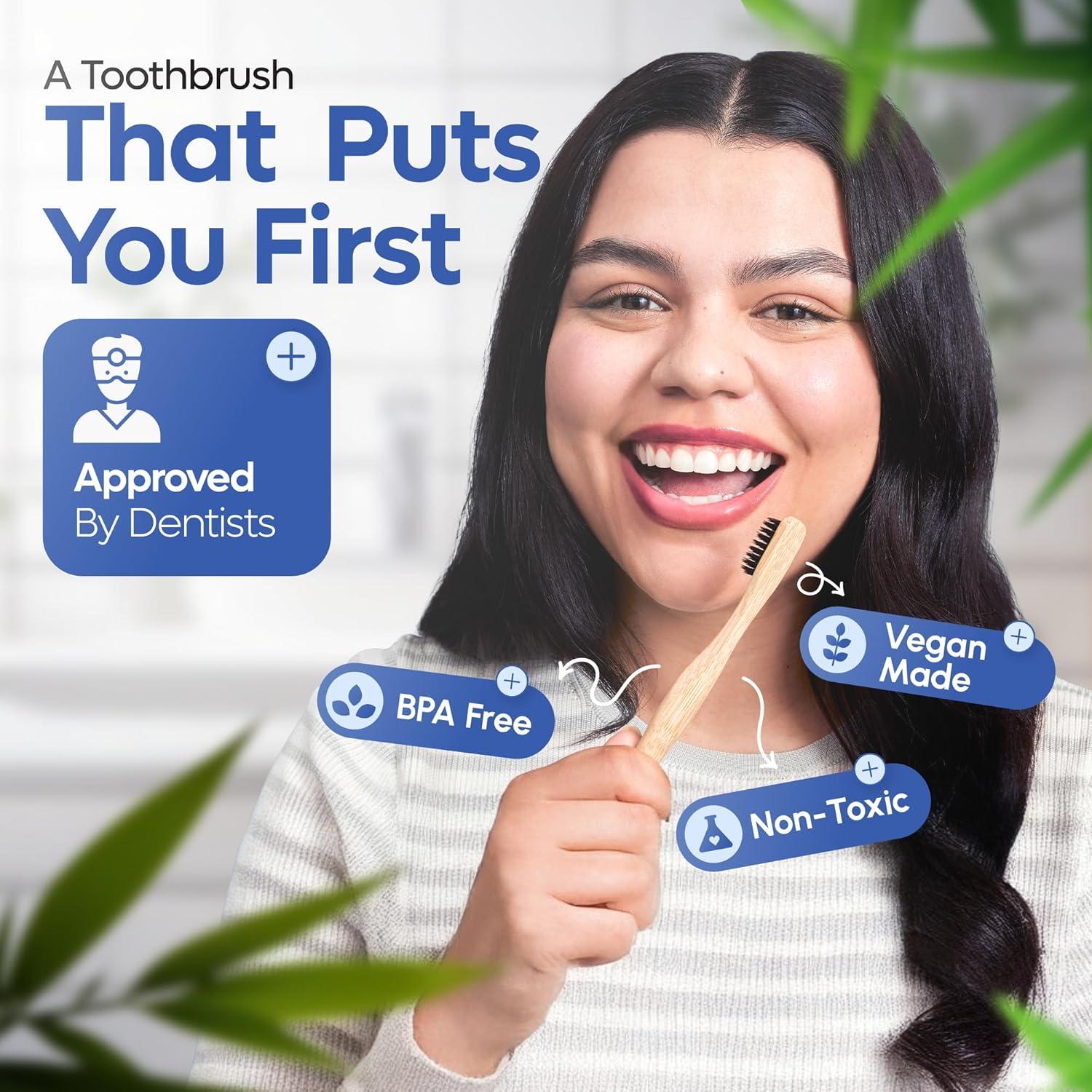 Cepillos de Dientes de Bambú SmartLifeco - Cerdas Suaves Ecológicas