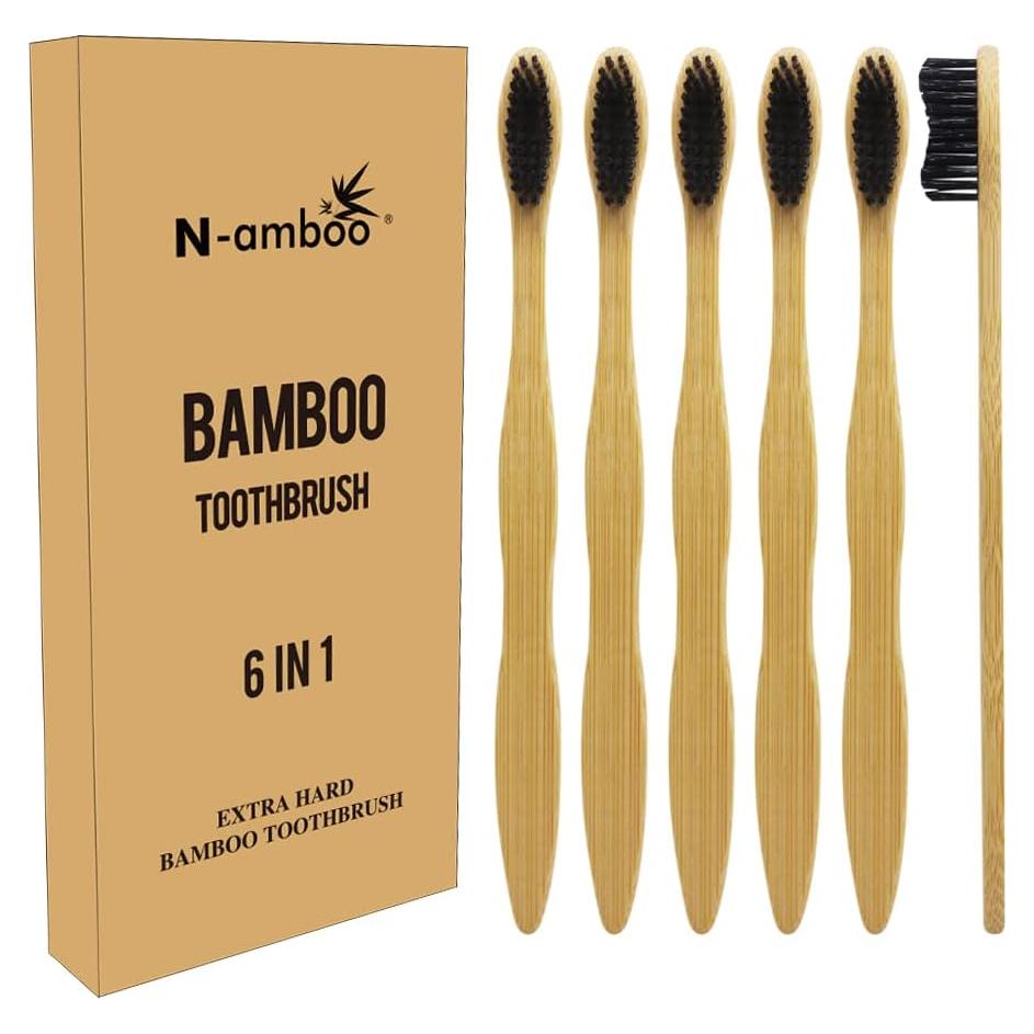 Cepillo de Dientes de Bambú N-amboo VIP Care - 6 Unidades