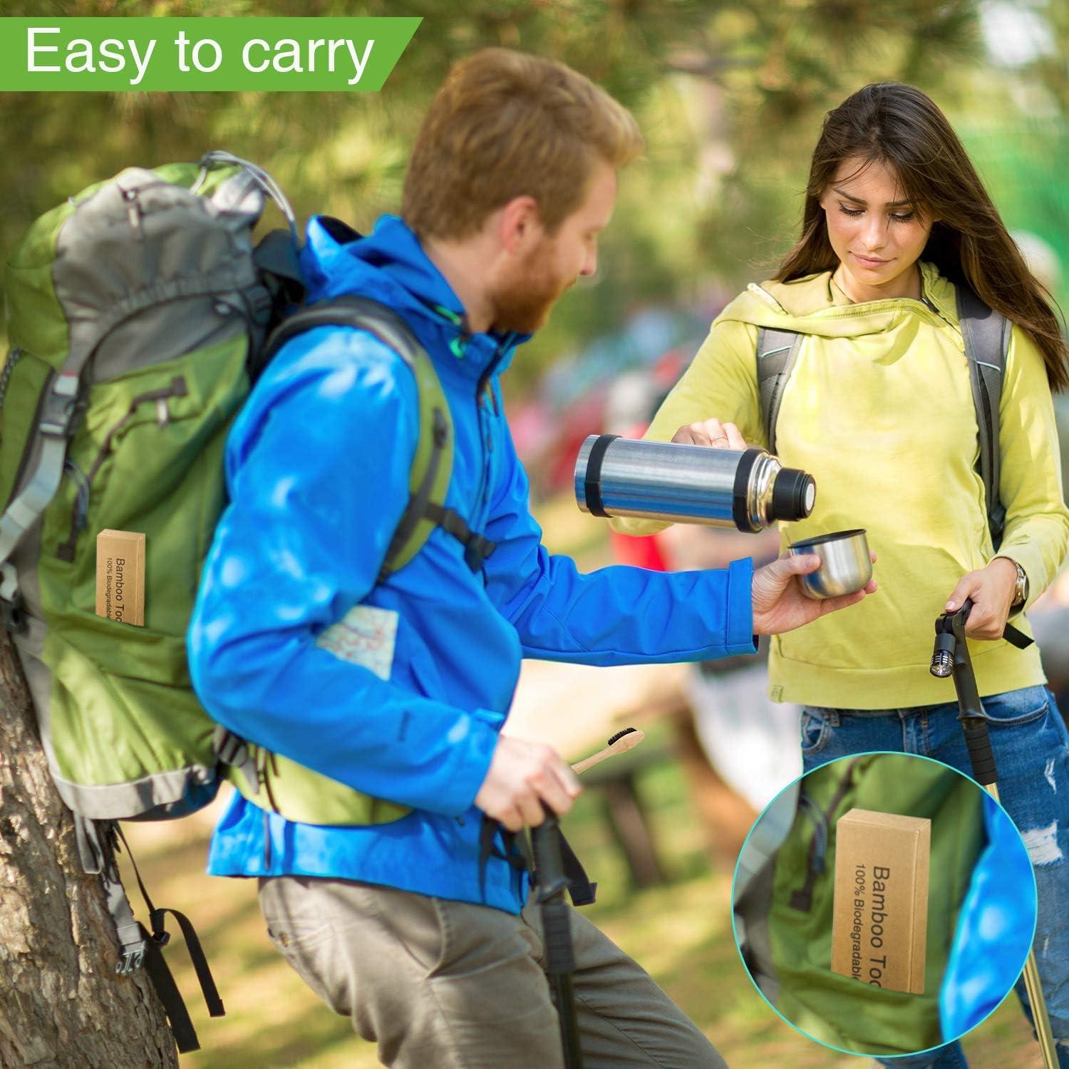 Cepillos de Dientes de Bambú Boao 20 Piezas Cerdas Suaves