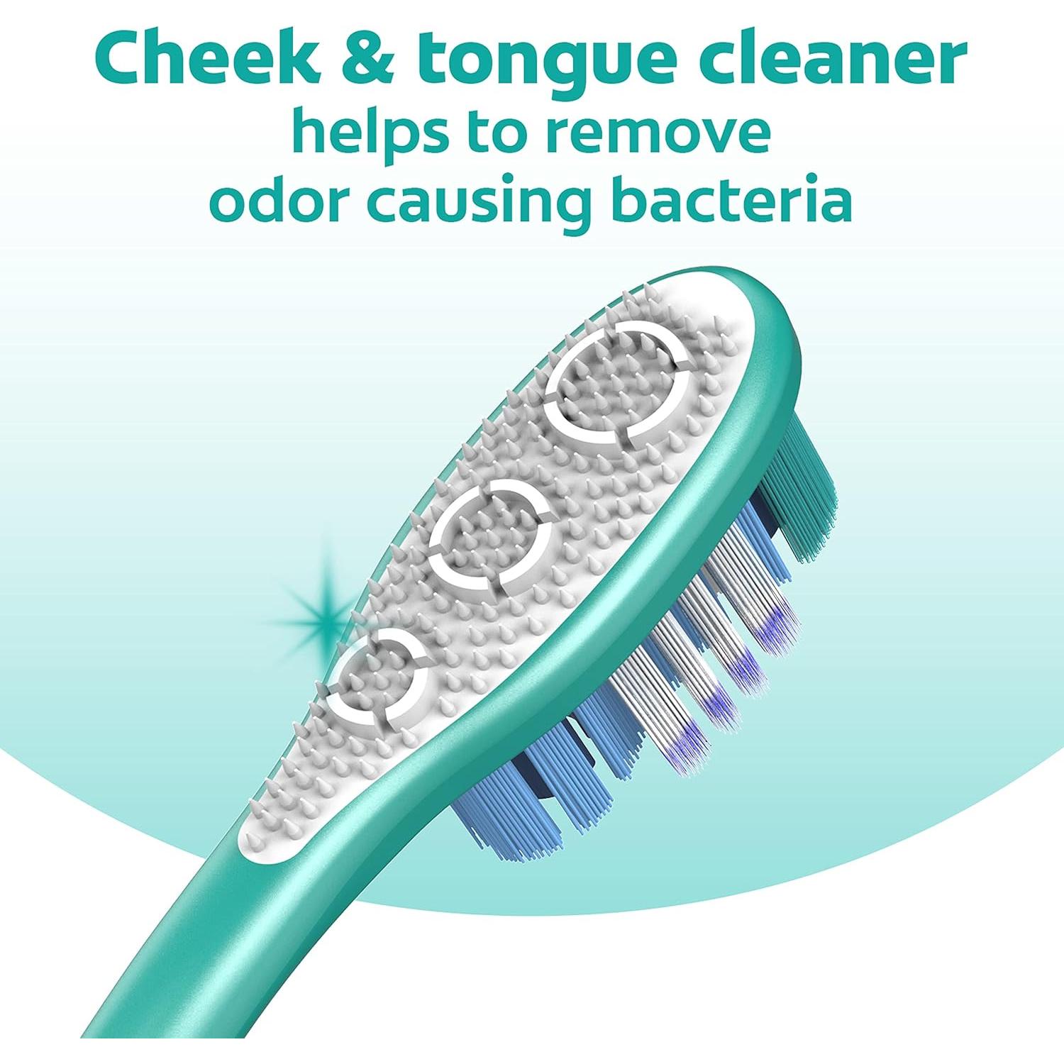 Cepillo de dientes Colgate 360 Suave 4 unidades con limpiador de lengua