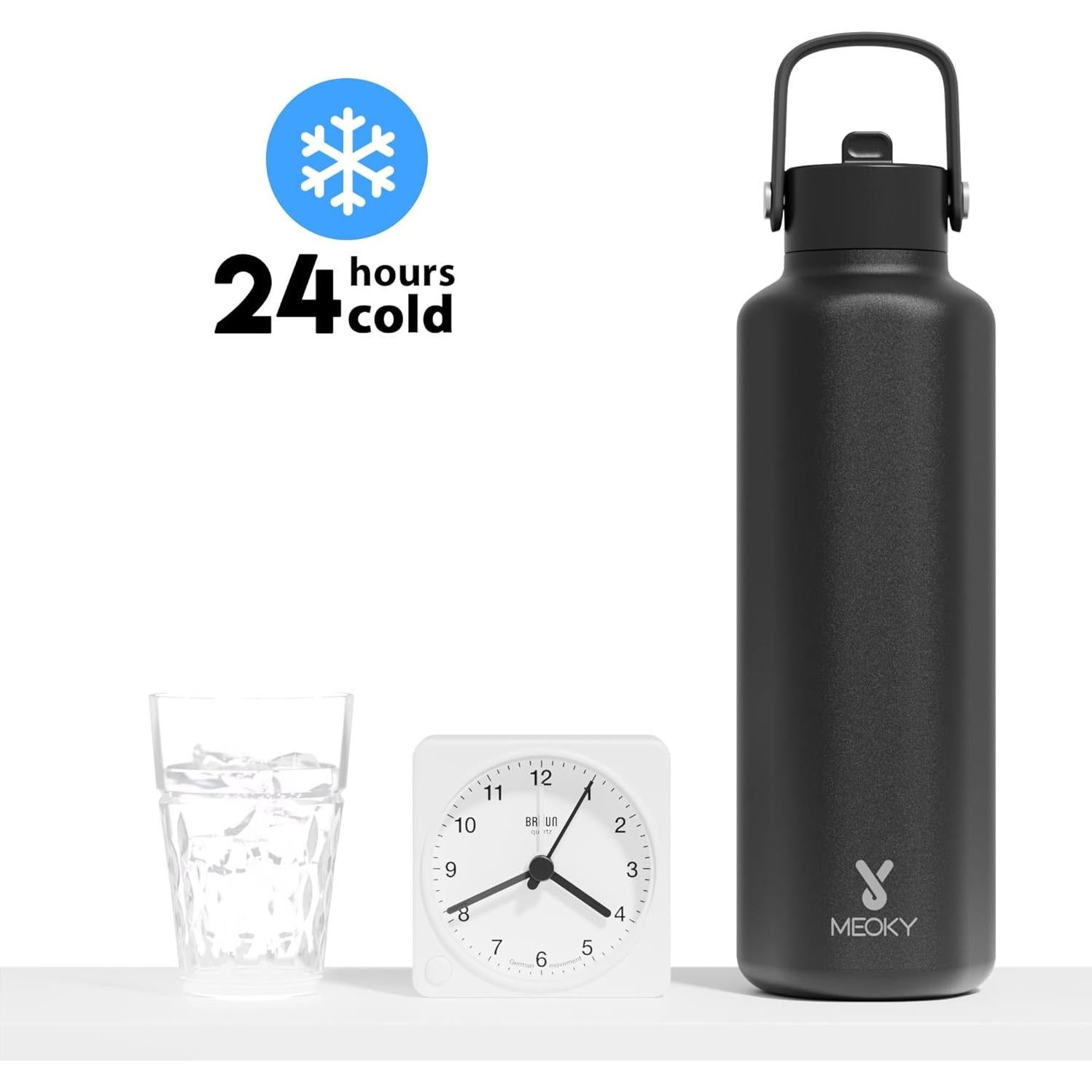 Botella de Agua Aislada Meoky 710 ml Acero Inoxidable Noche