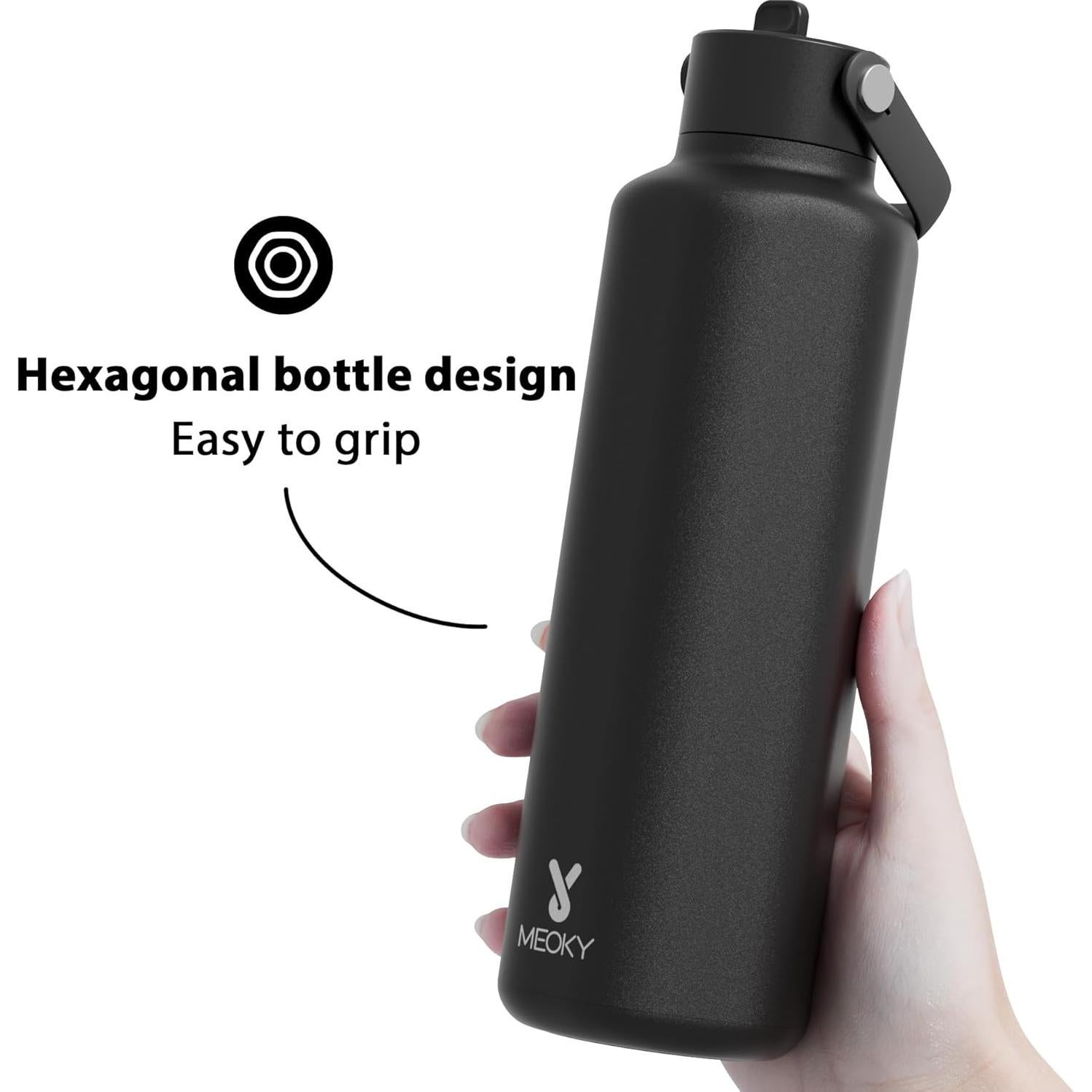 Botella de Agua Aislada Meoky 710 ml Acero Inoxidable Noche