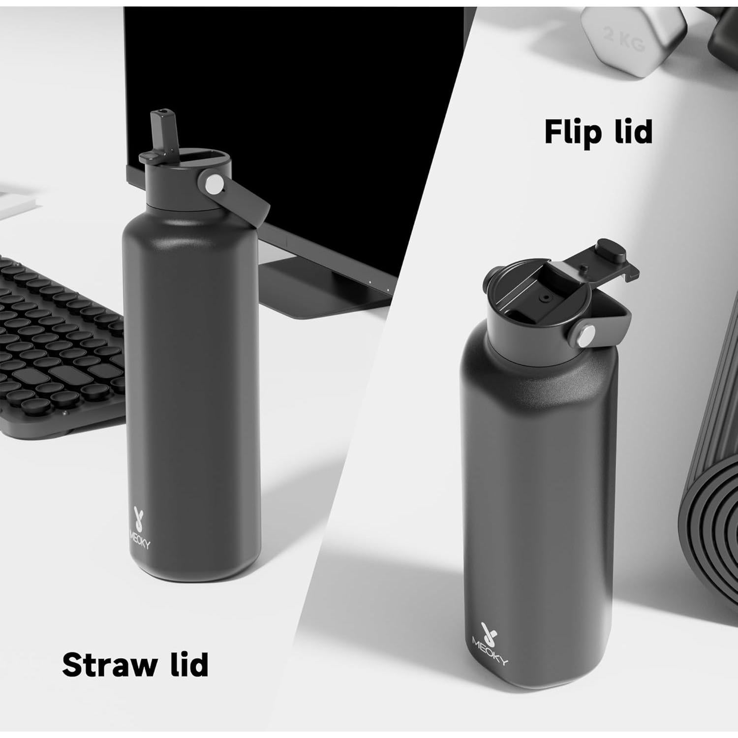 Botella de Agua Aislada Meoky 710 ml Acero Inoxidable Noche