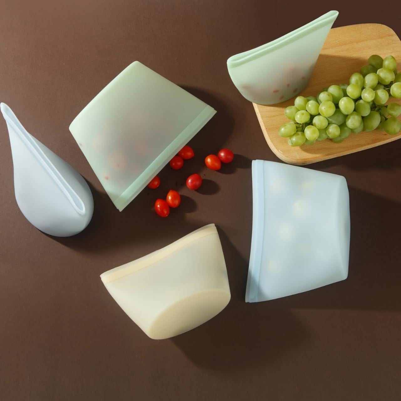 Bolsas de Almacenamiento de Silicona PandaEar 4 Pzas 1008ml 500ml