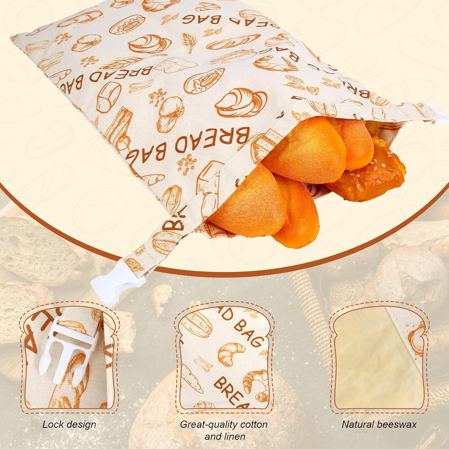 Bolsa de Pan de Cera de Abeja Lasuroa 43x30cm Reutilizable