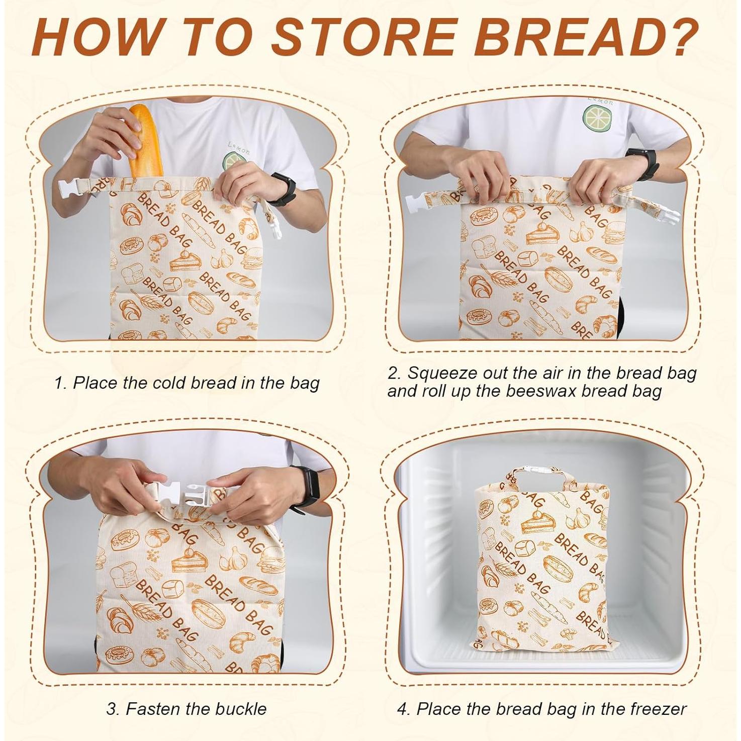 Bolsa de Pan de Cera de Abeja Lasuroa 43x30cm Reutilizable