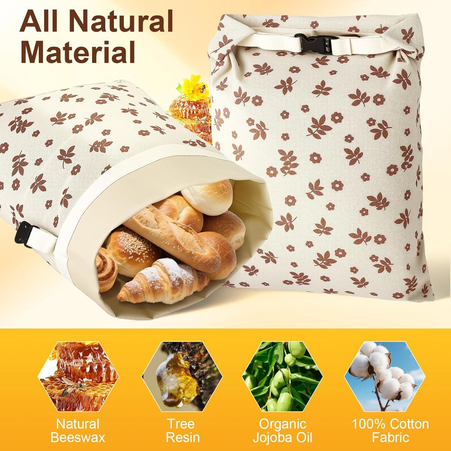 Bolsas de Pan de Cera de Abeja MOCCOOL 2 Unidades 42x32 cm