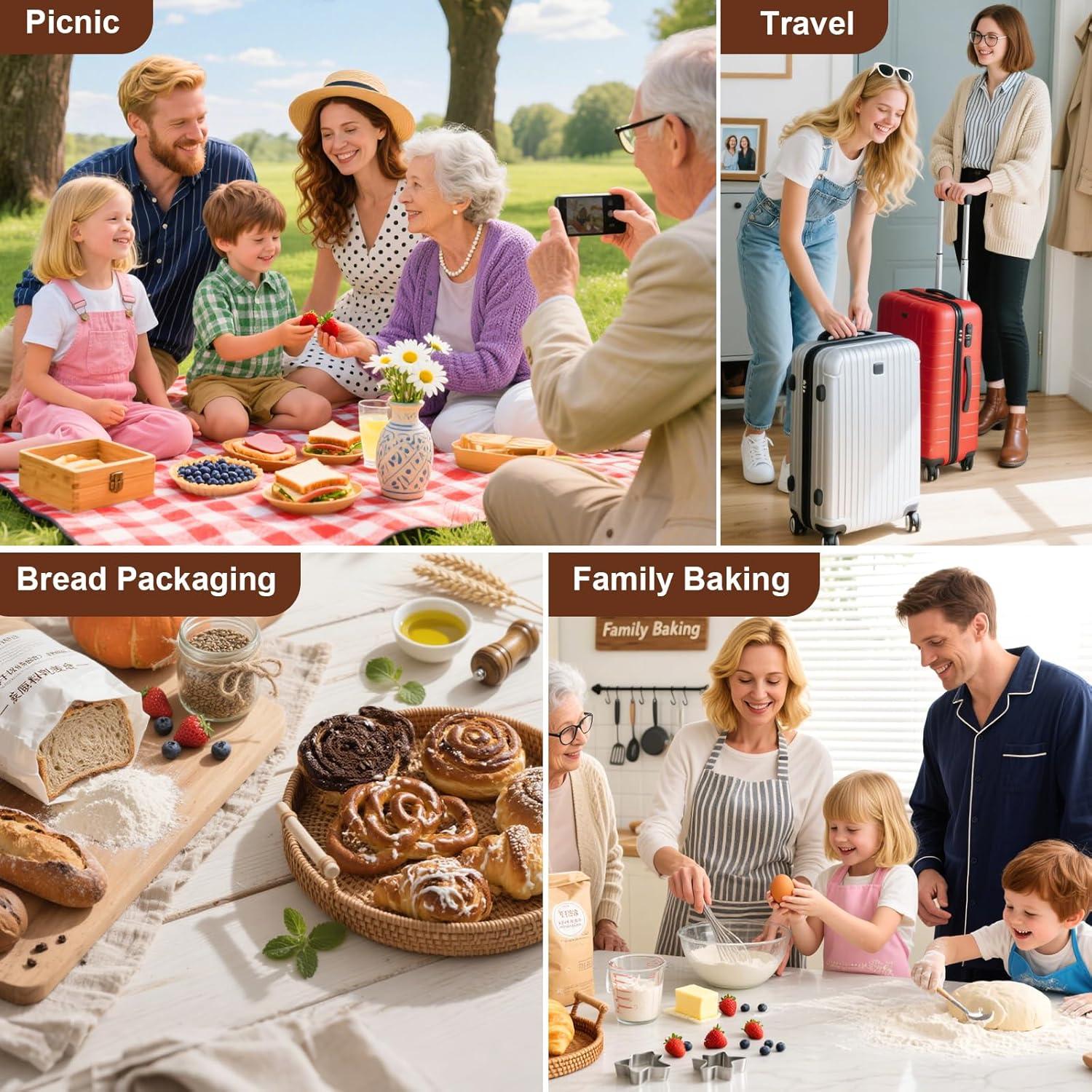 Bolsas de Pan de Cera de Abeja MOCCOOL 2 Unidades 42x32 cm