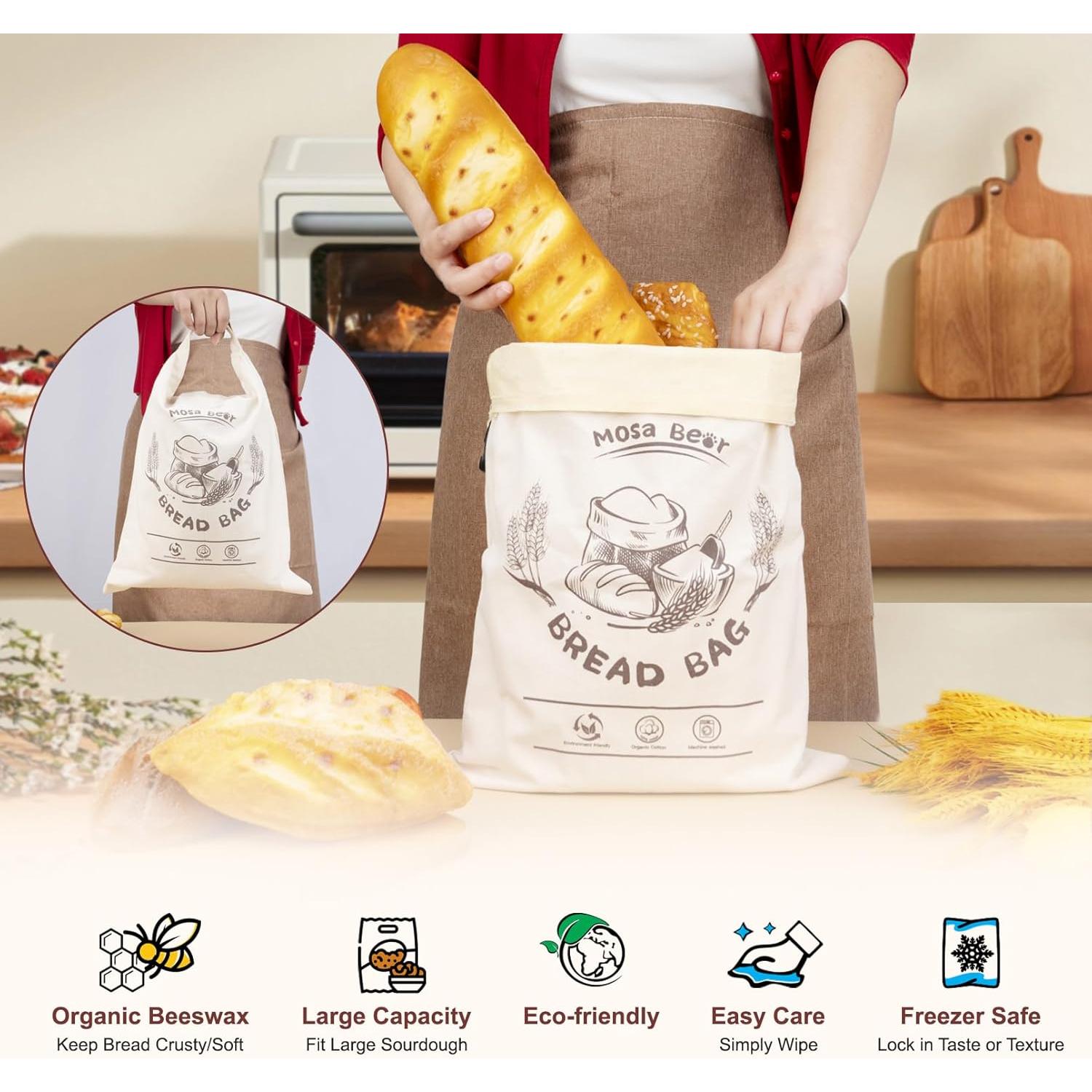 Bolsas de Cera de Abeja Mosa Bear 31.75x43.18cm Reutilizables