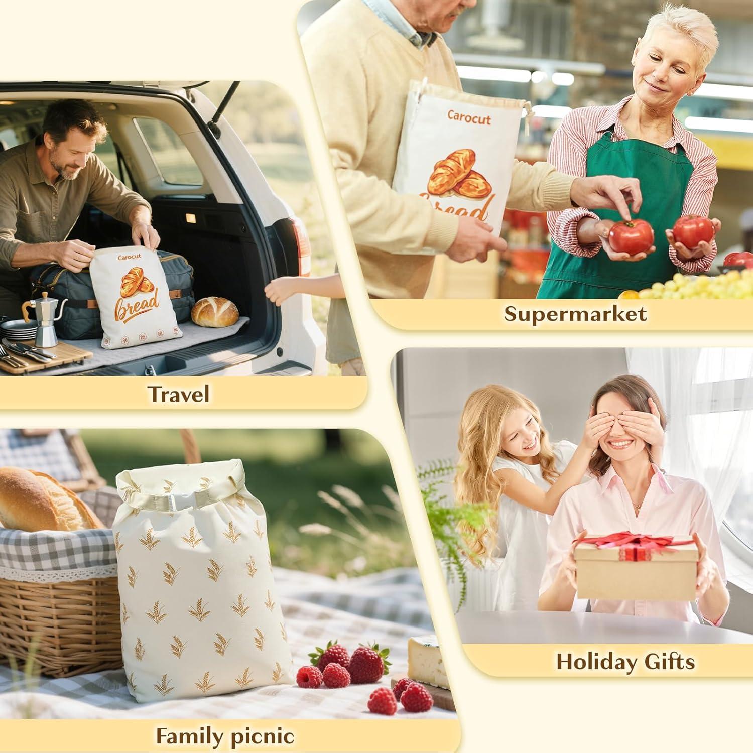 Bolsas de Pan de Cera de Abeja CAROCUT - 2 Unidades 43.2x33 cm