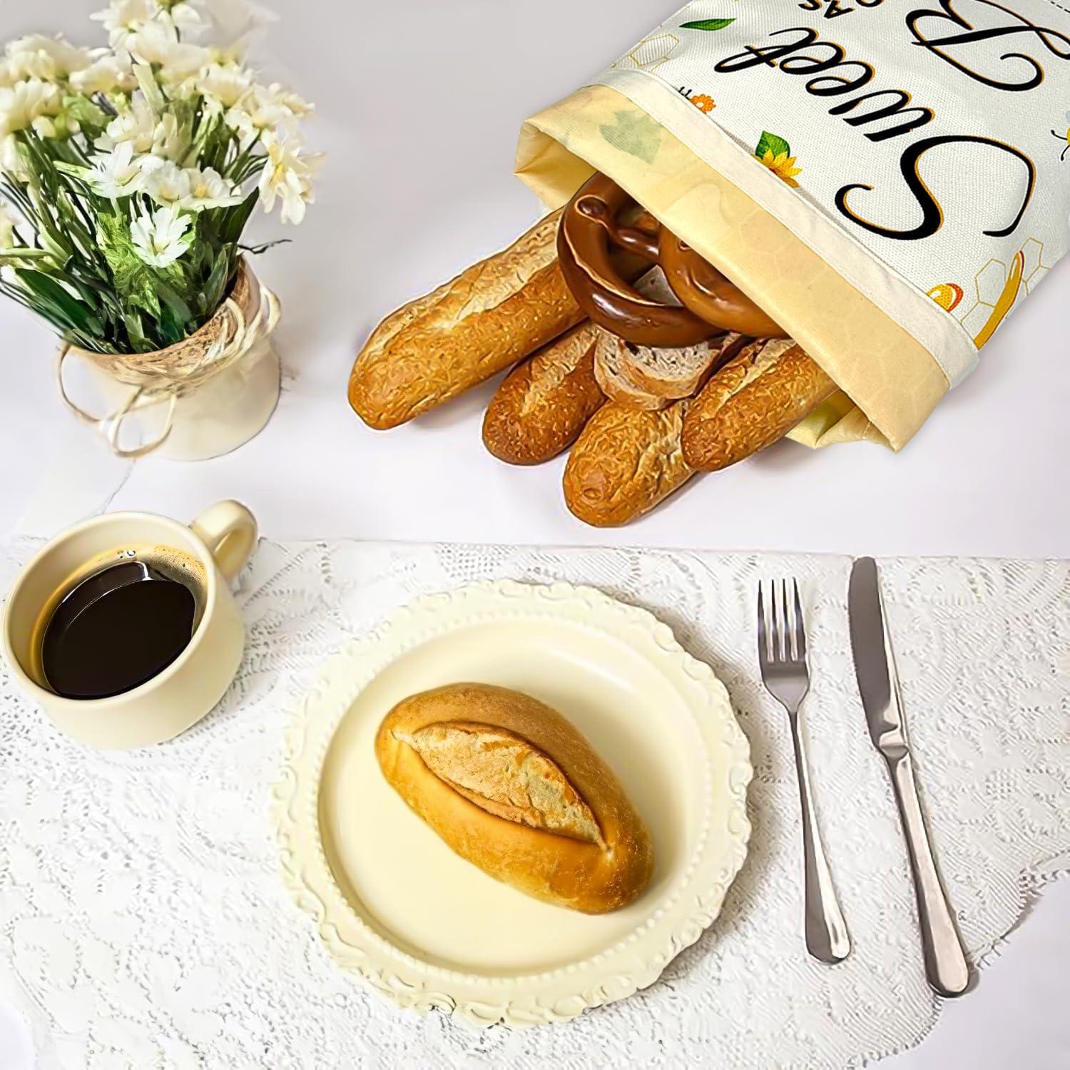 Juego de 2 Bolsas de Pan Reutilizables PACOTK 40.6x31.8cm