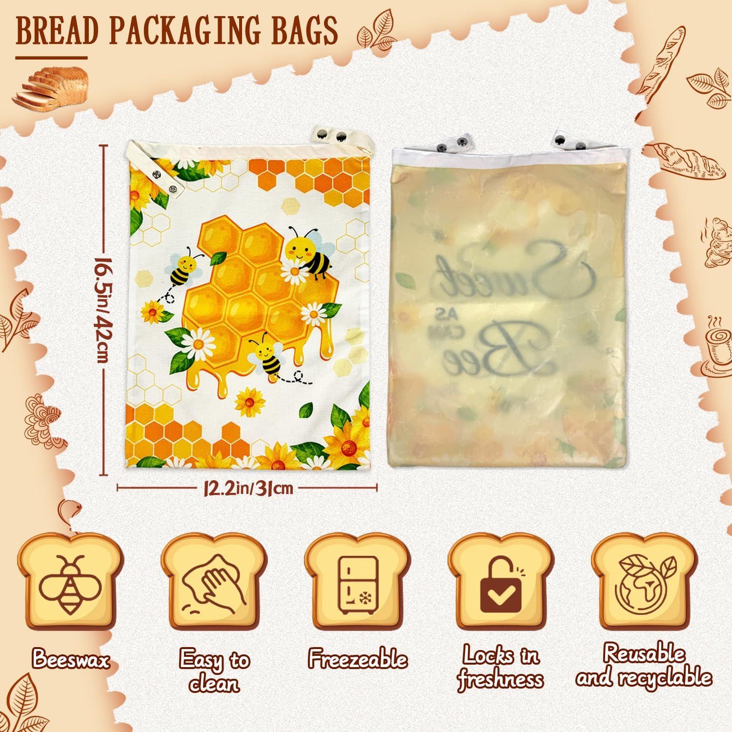 Juego de 2 Bolsas de Pan Reutilizables PACOTK 40.6x31.8cm