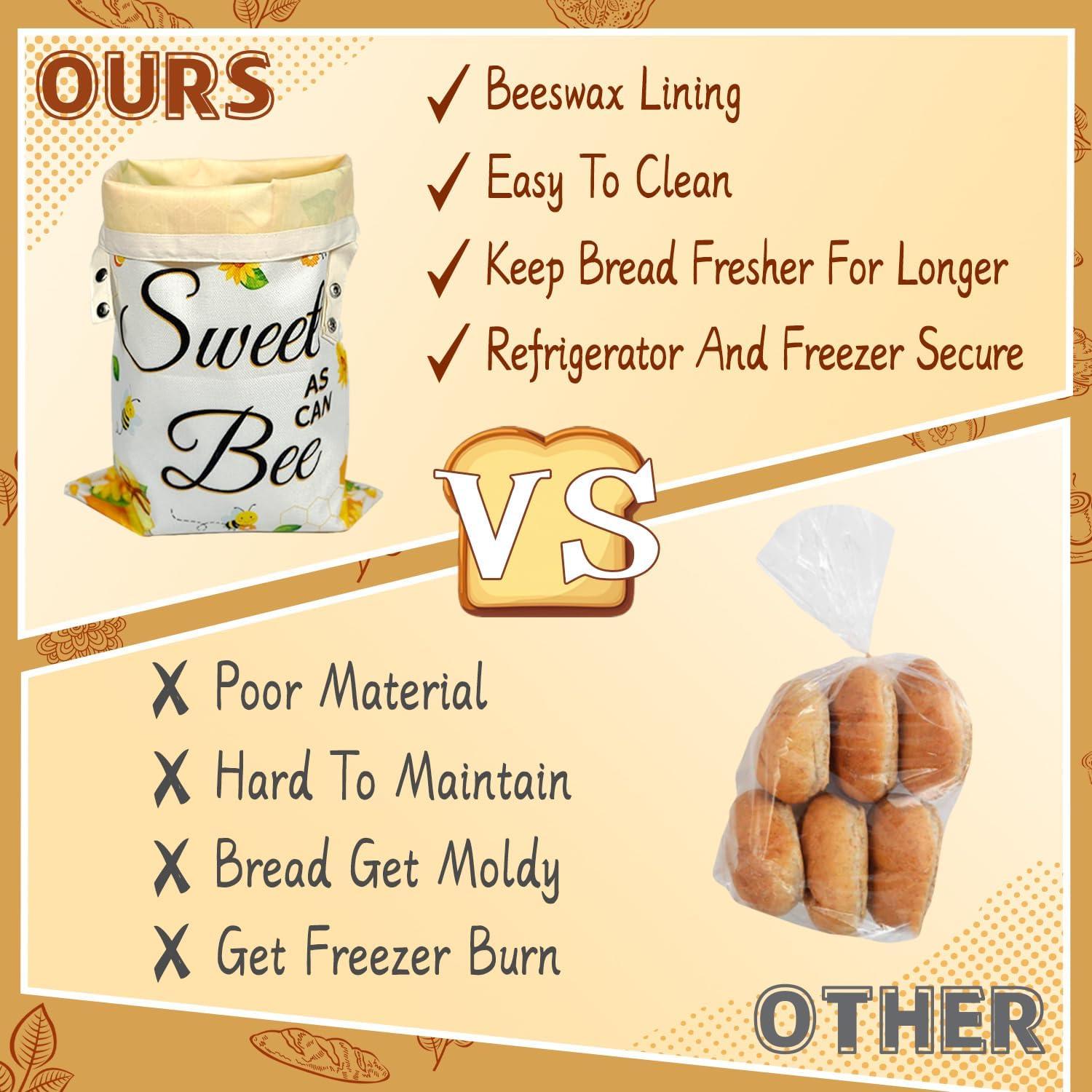 Juego de 2 Bolsas de Pan Reutilizables PACOTK 40.6x31.8cm