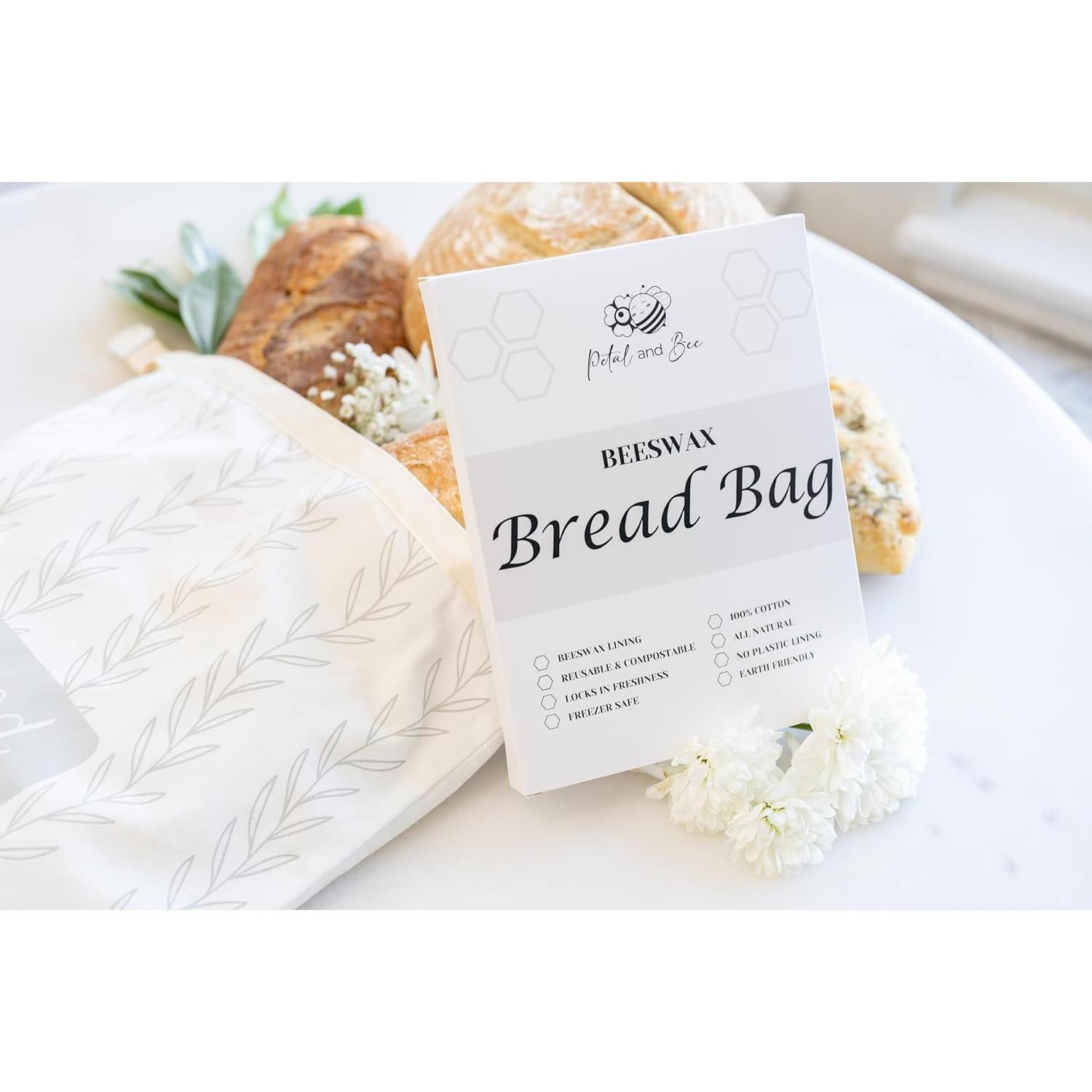 Bolsa de Pan de Cera de Abejas Petal And Bee 33x43 cm Grande