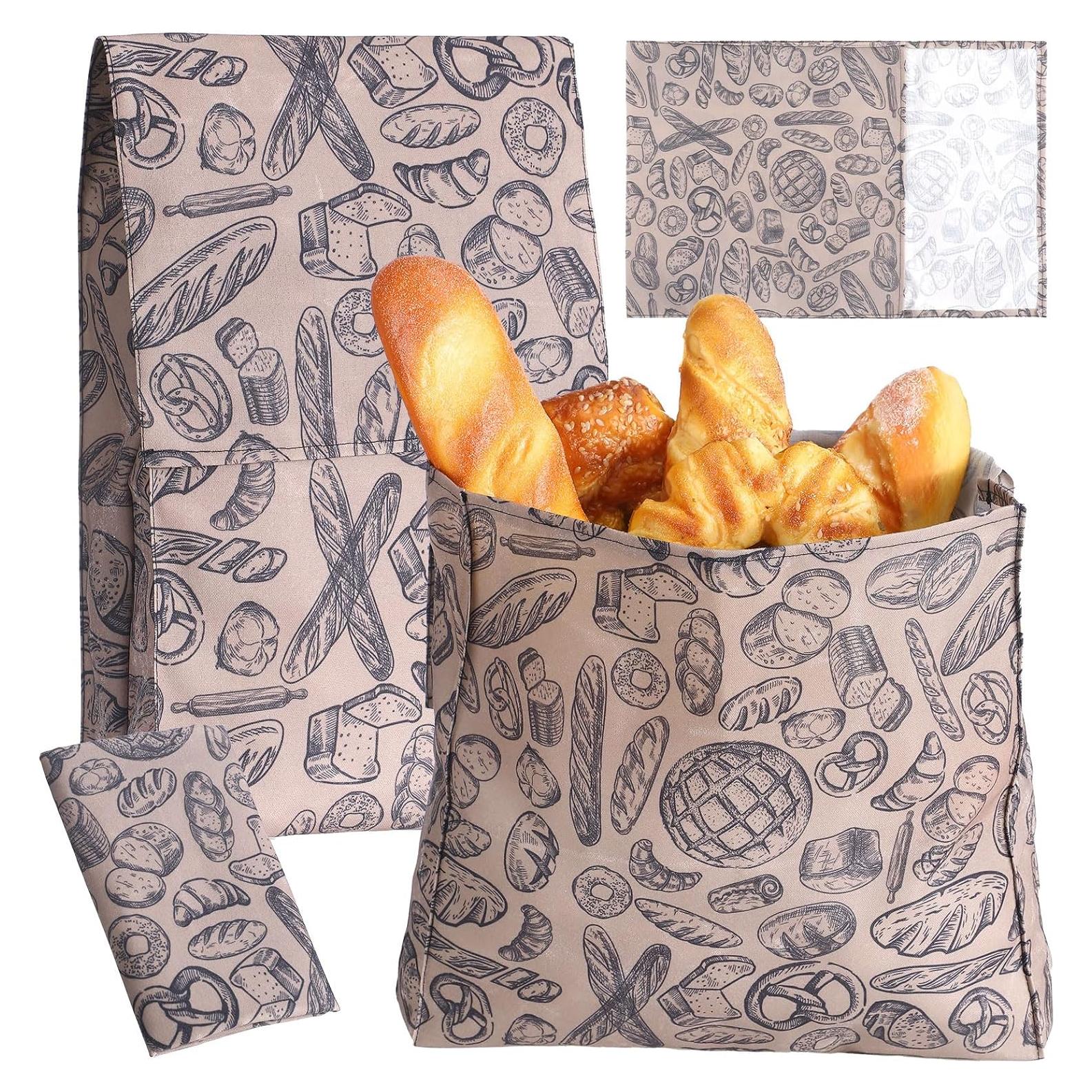 Juego de 2 Bolsas de Pan de Cera de Abeja Tioncy Marrón