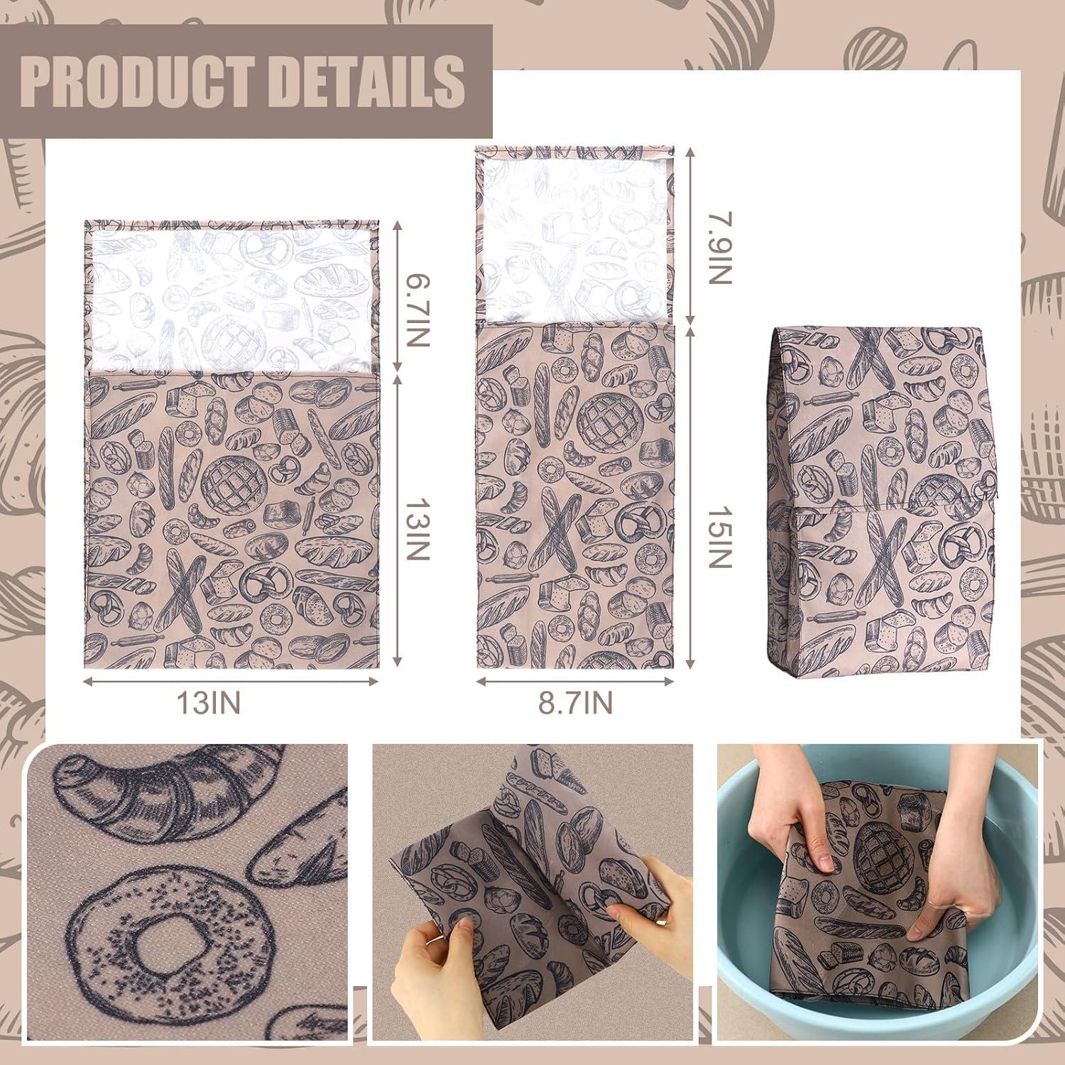 Juego de 2 Bolsas de Pan de Cera de Abeja Tioncy Marrón